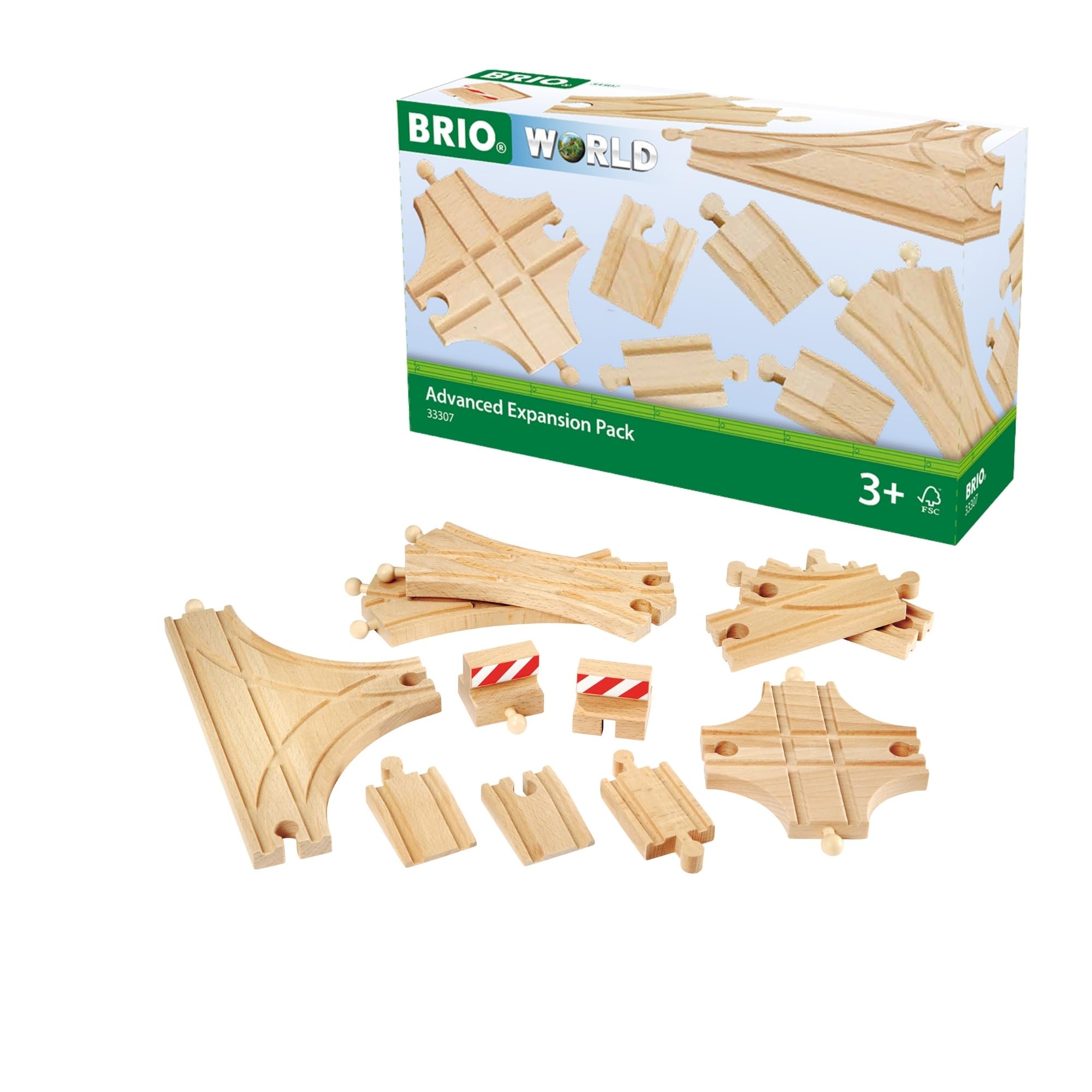 BRIO 33307 Advanced Wooden Train Track Expansion Pack 1