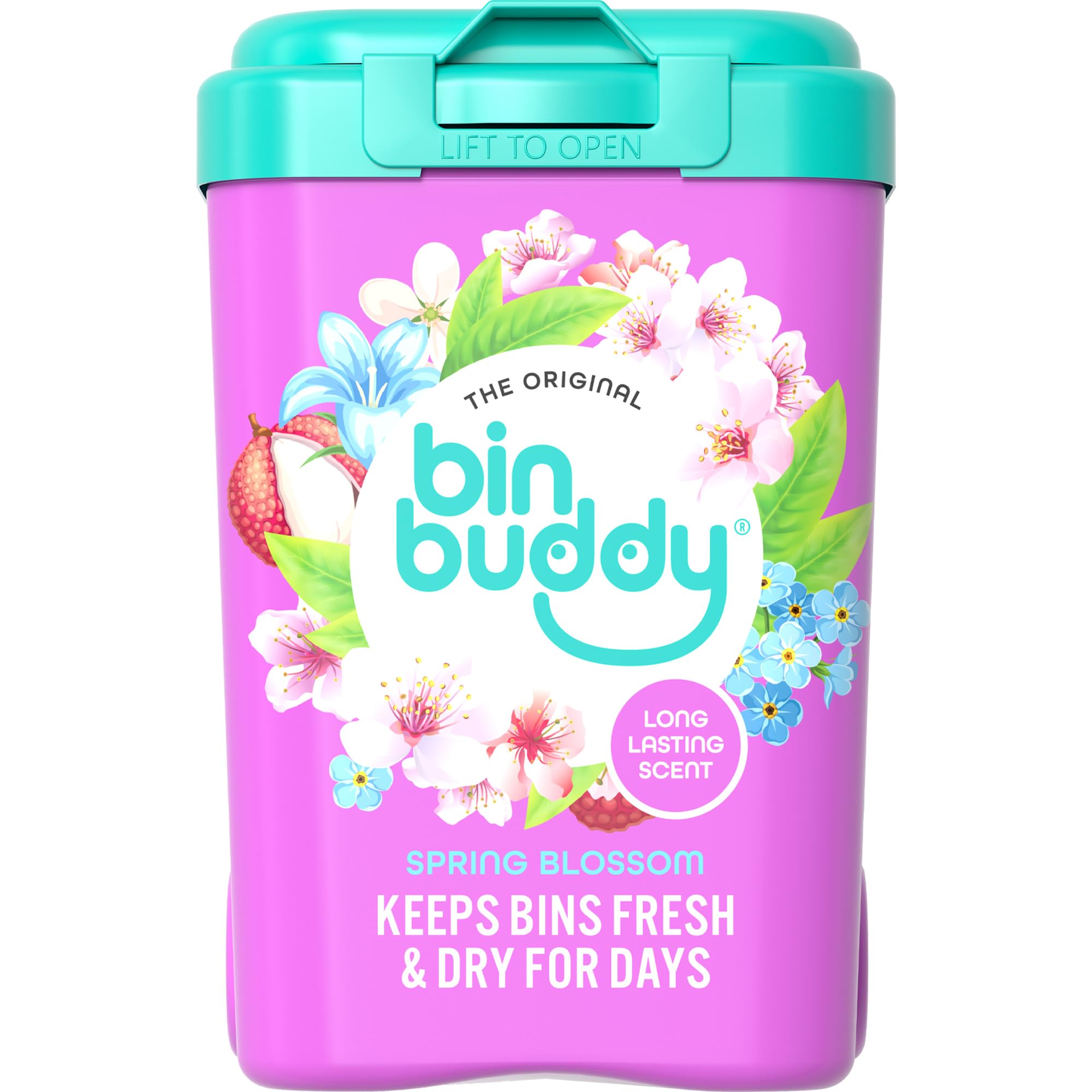 Bin Buddy Fresh Spring Blossom Powder - Deodoriser for Bins | 450g | Indoor & Outdoor Use