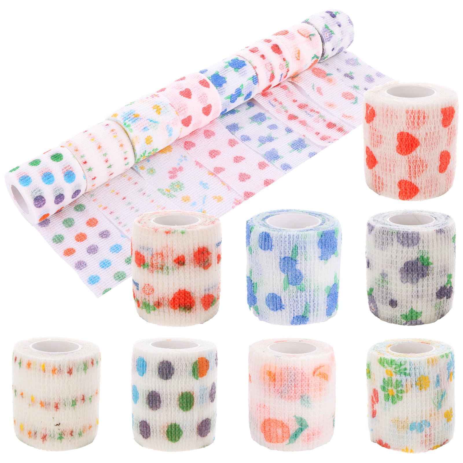ASelected Self-Adhesive Bandage - 8 Rolls, 5cm x 4.5m | Breathable & Stretchable