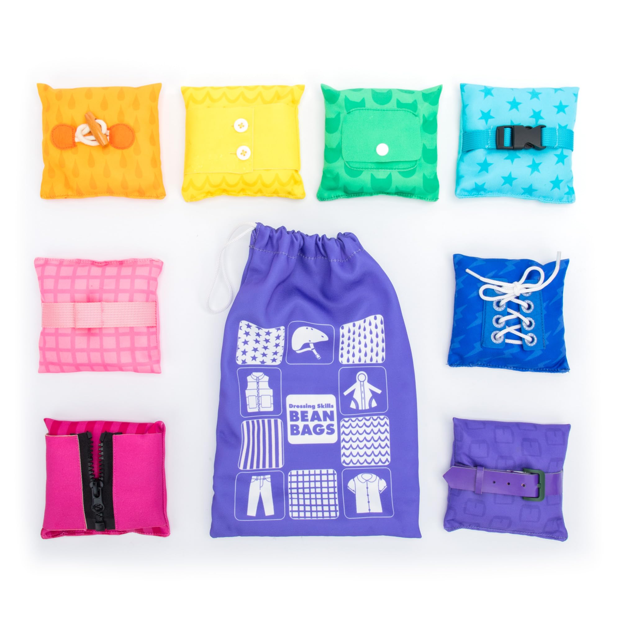 Learning Resources Dressing Skills Bean Bags - Educational Sensory Toys for Toddlers 3+
