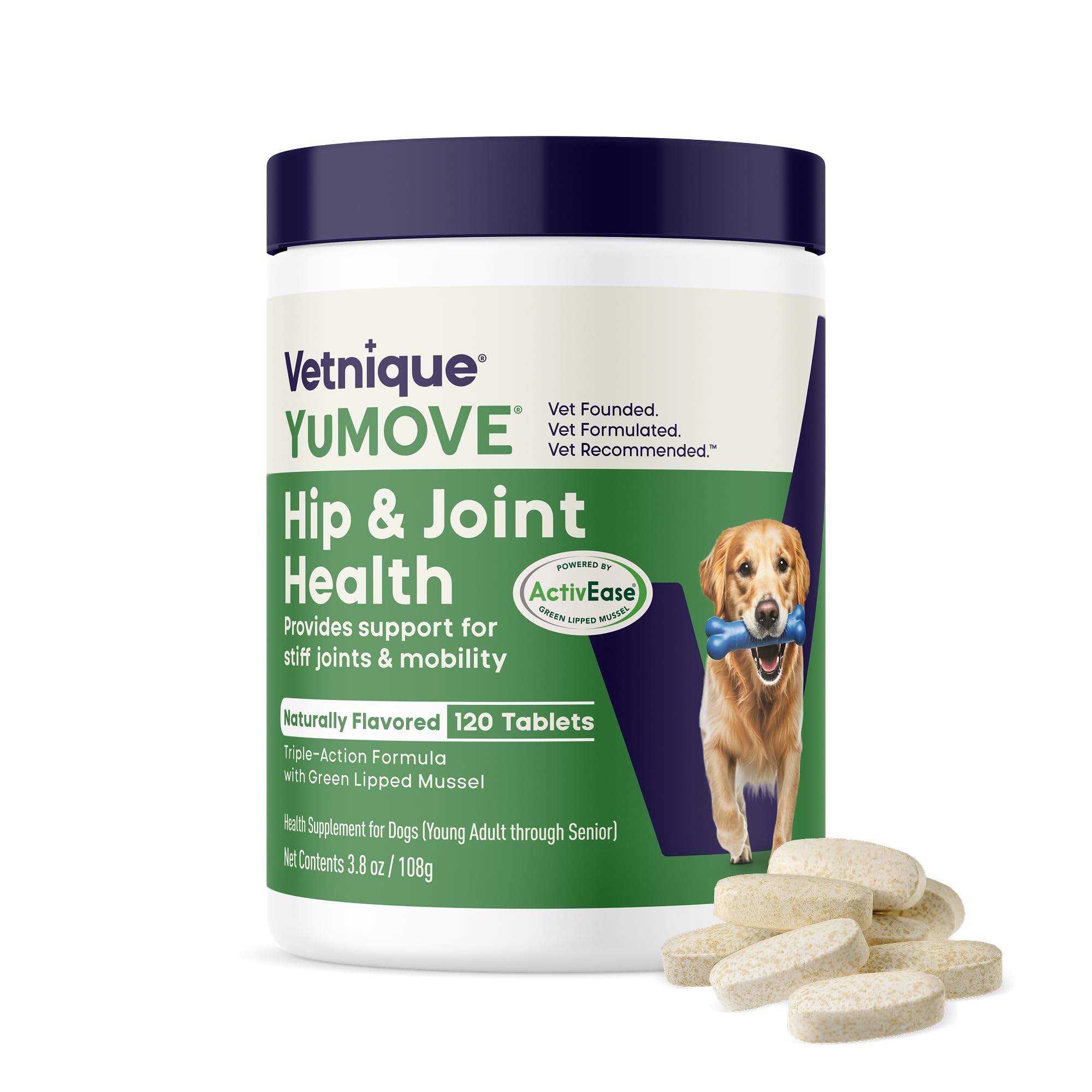 YuMOVE Joint Supplement for Dogs - Aid for Stiff Adult Dogs | 120 Tablets 1
