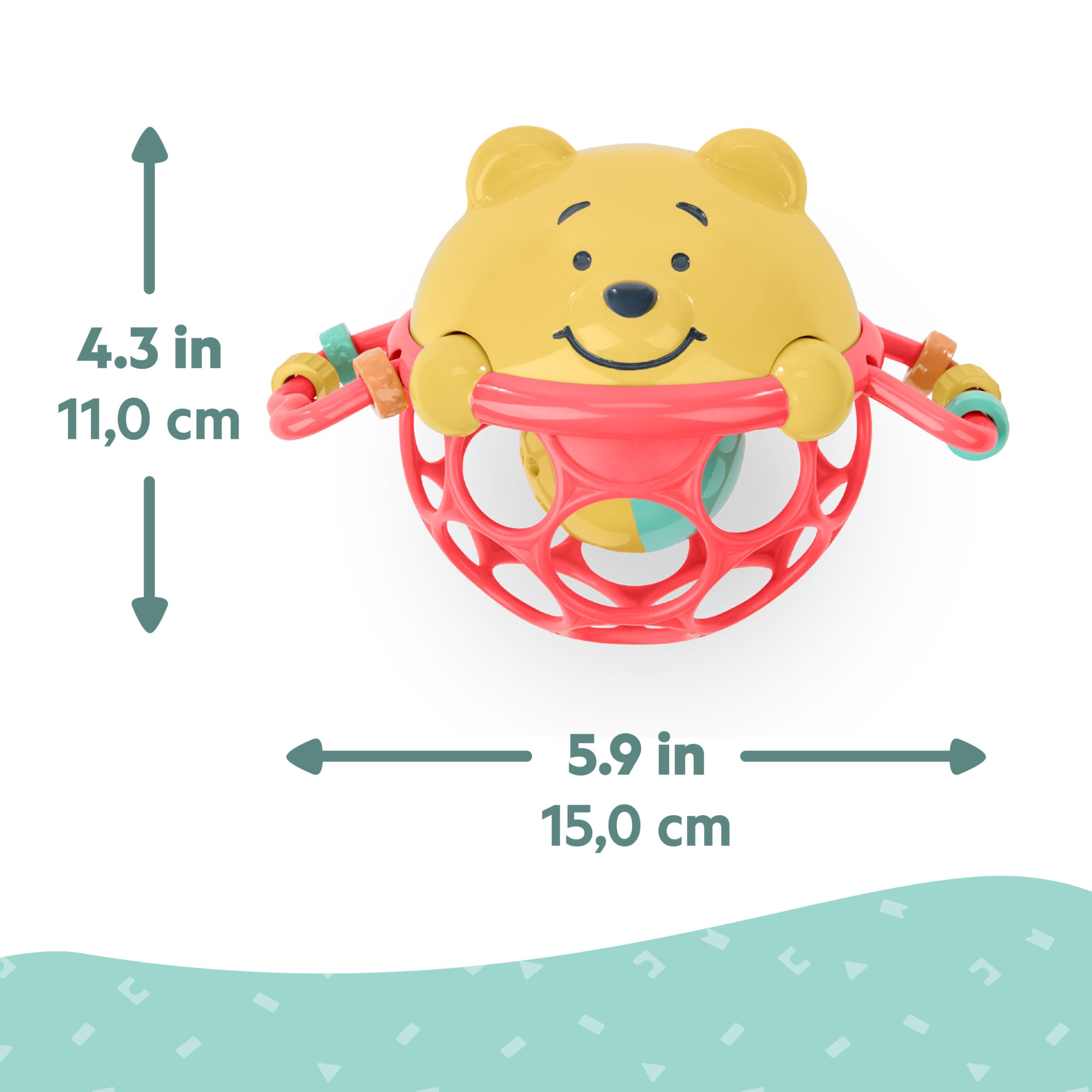 Bright Starts Disney Baby Winnie The Pooh Jingle & Shake Oball Rattle Toy for Infants 8
