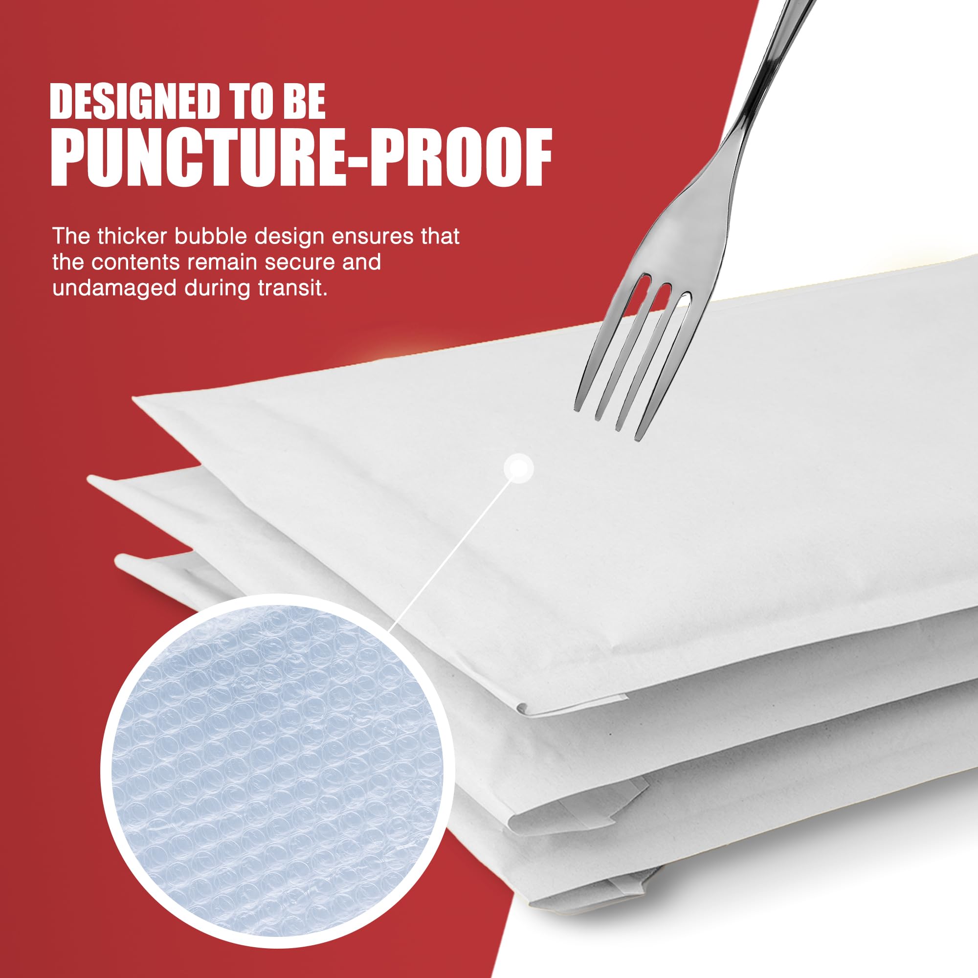 Merrimen White Padded Envelope Mailers - A6 Size, 10 Pack | Lightweight Polyethylene Protection 6