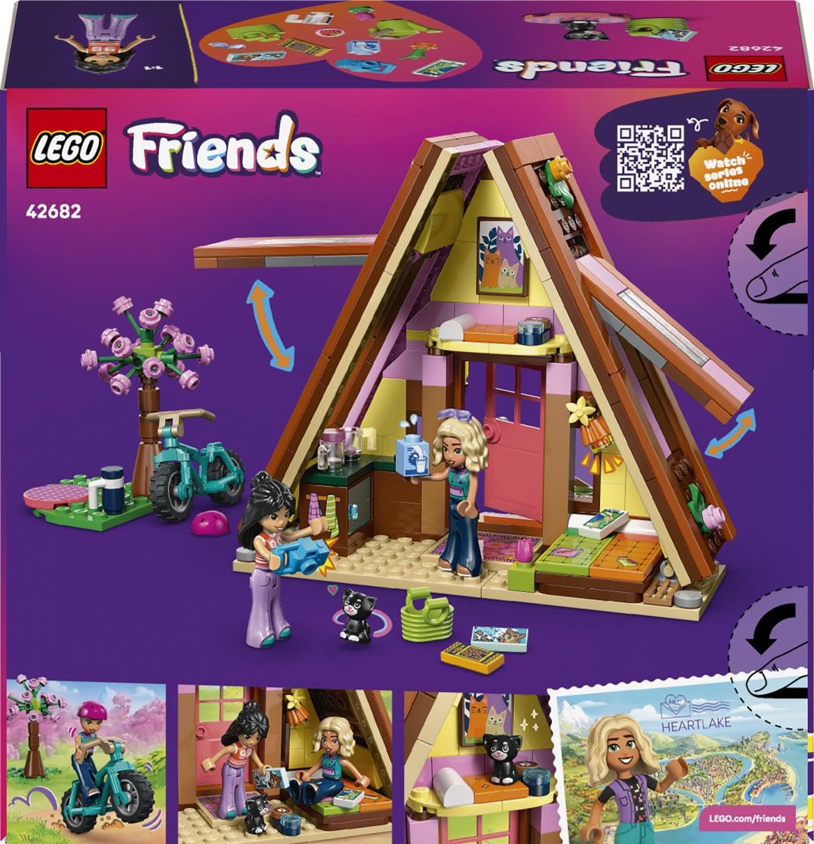 LEGO Friends Nature Glamping Cabin Building Set 42682 for Ages 6+ | Includes 2 Mini Dolls 7