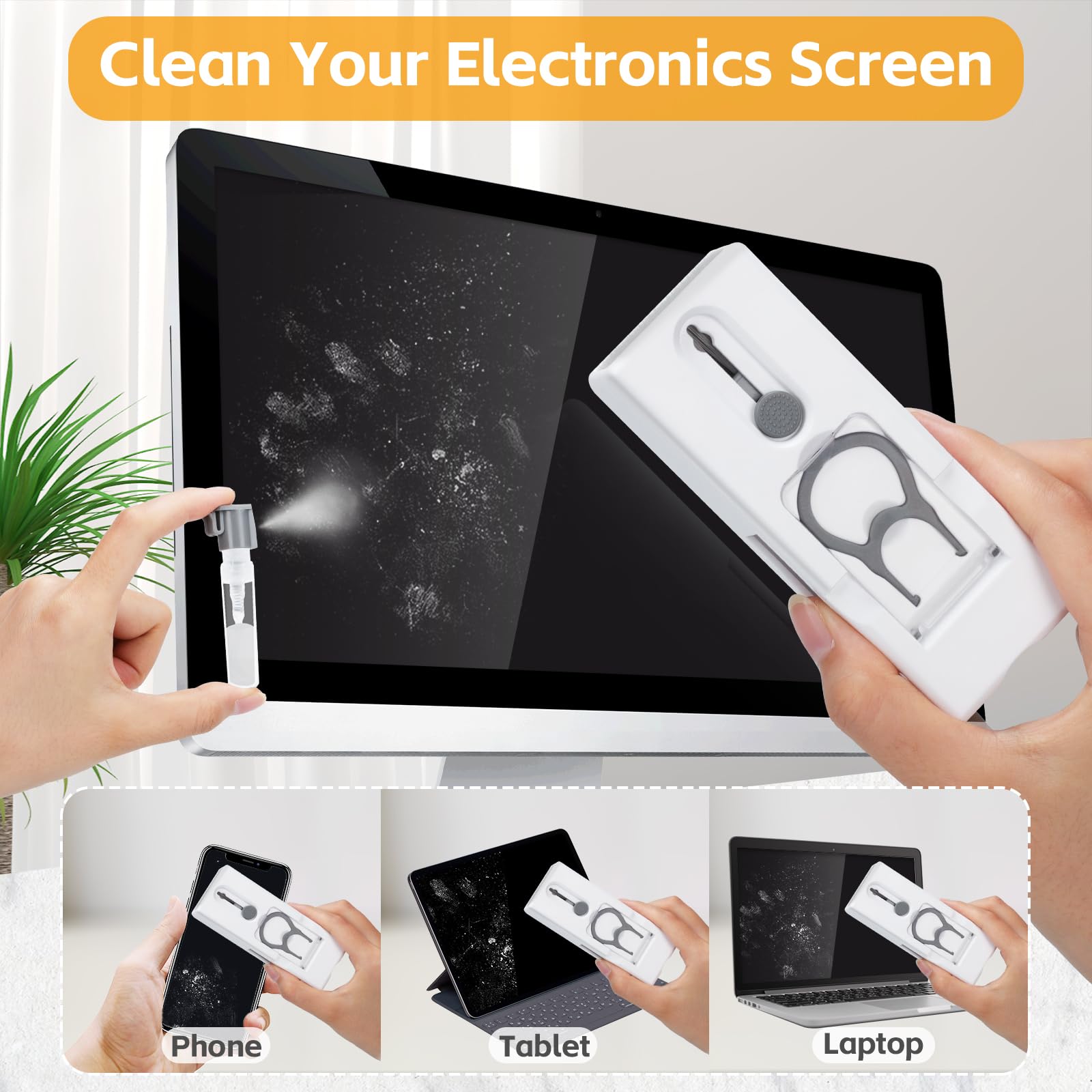 Alyvisun 11 in 1 Multifunctional Electronics Cleaning Kit for Laptop, Earphones, and Cameras | Grey 6
