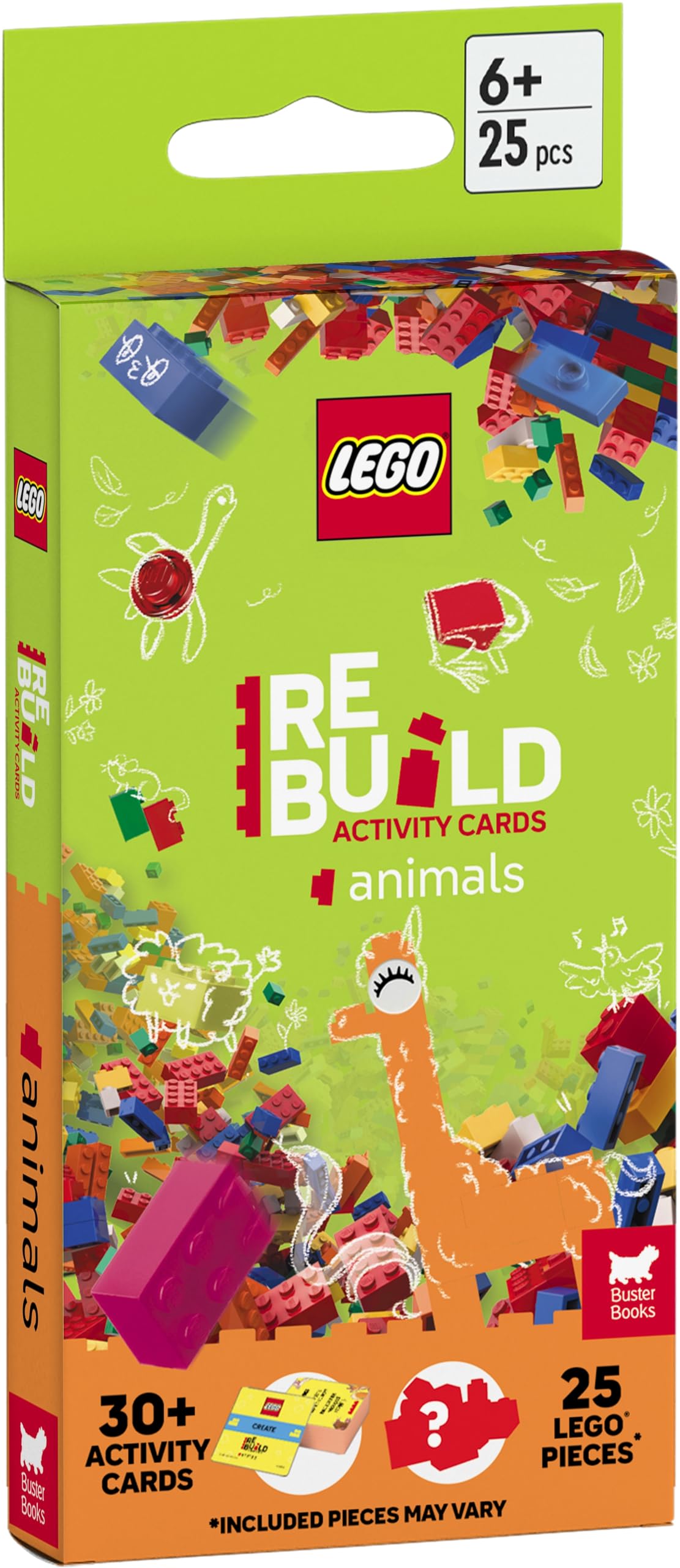 Buster Books LEGO® Books: ReBuild Activity Cards: Animals | 30 Cards, 25 LEGO Pieces | Ages 6+ 1