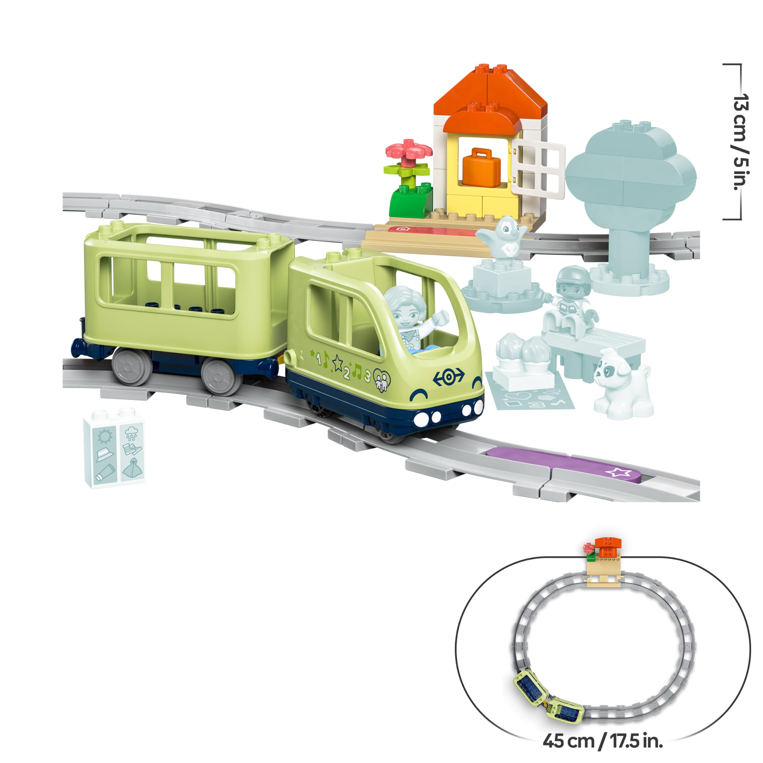 LEGO DUPLO Interactive Adventure Train Set - 14 Track Pieces | Lights & Sounds | Ages 2+ 9