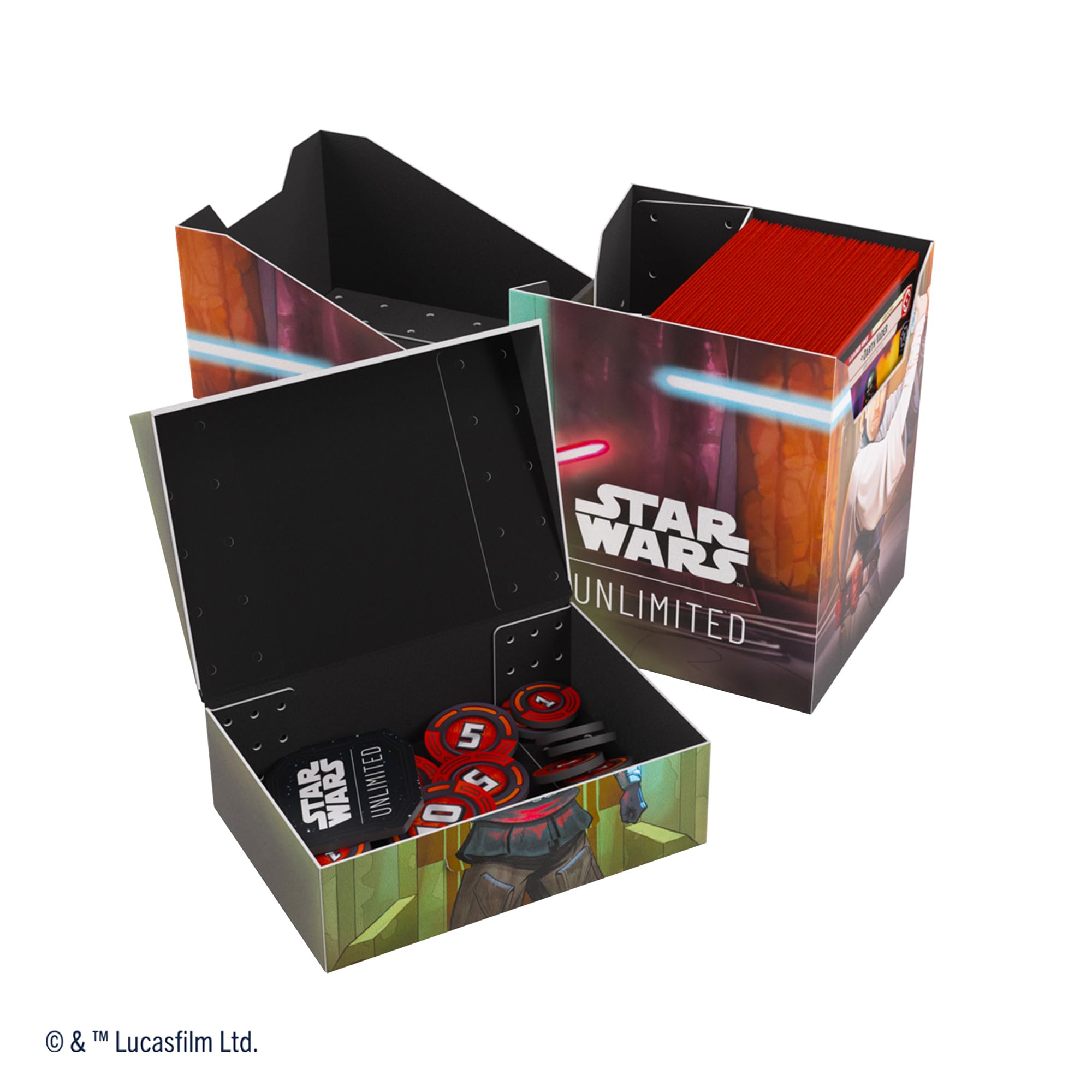 Gamegenic Star Wars Unlimited Set 3 Soft Crate - Obi-Wan Kenobi/Darth Maul | Holds Double-Sleeved Deck 6