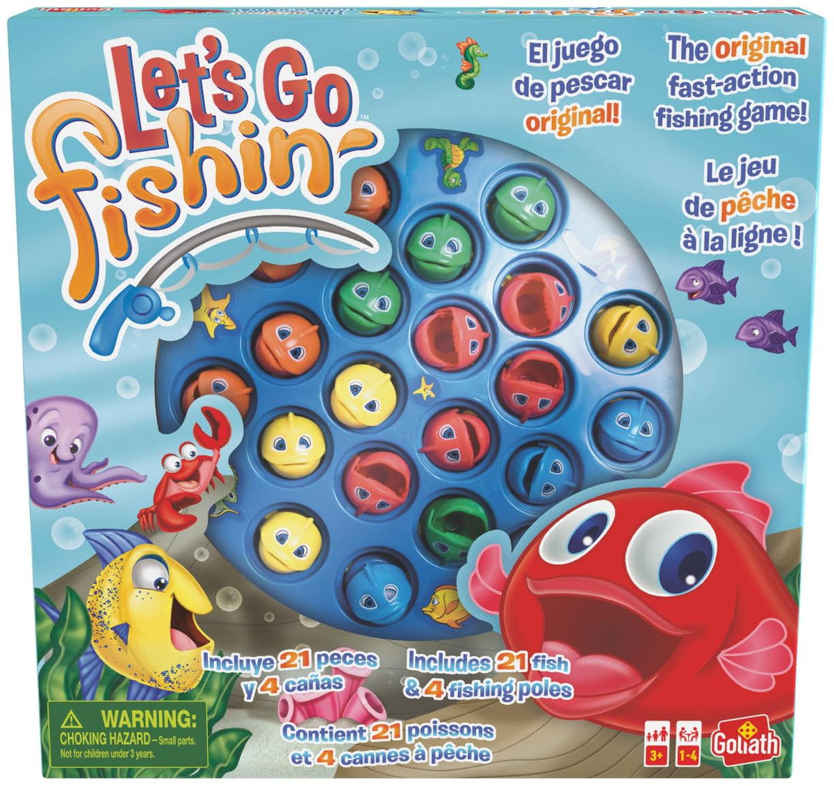Goliath Let's Go Fishin' Classic Edition Board Game - For 1-4 Players, Ages 3+