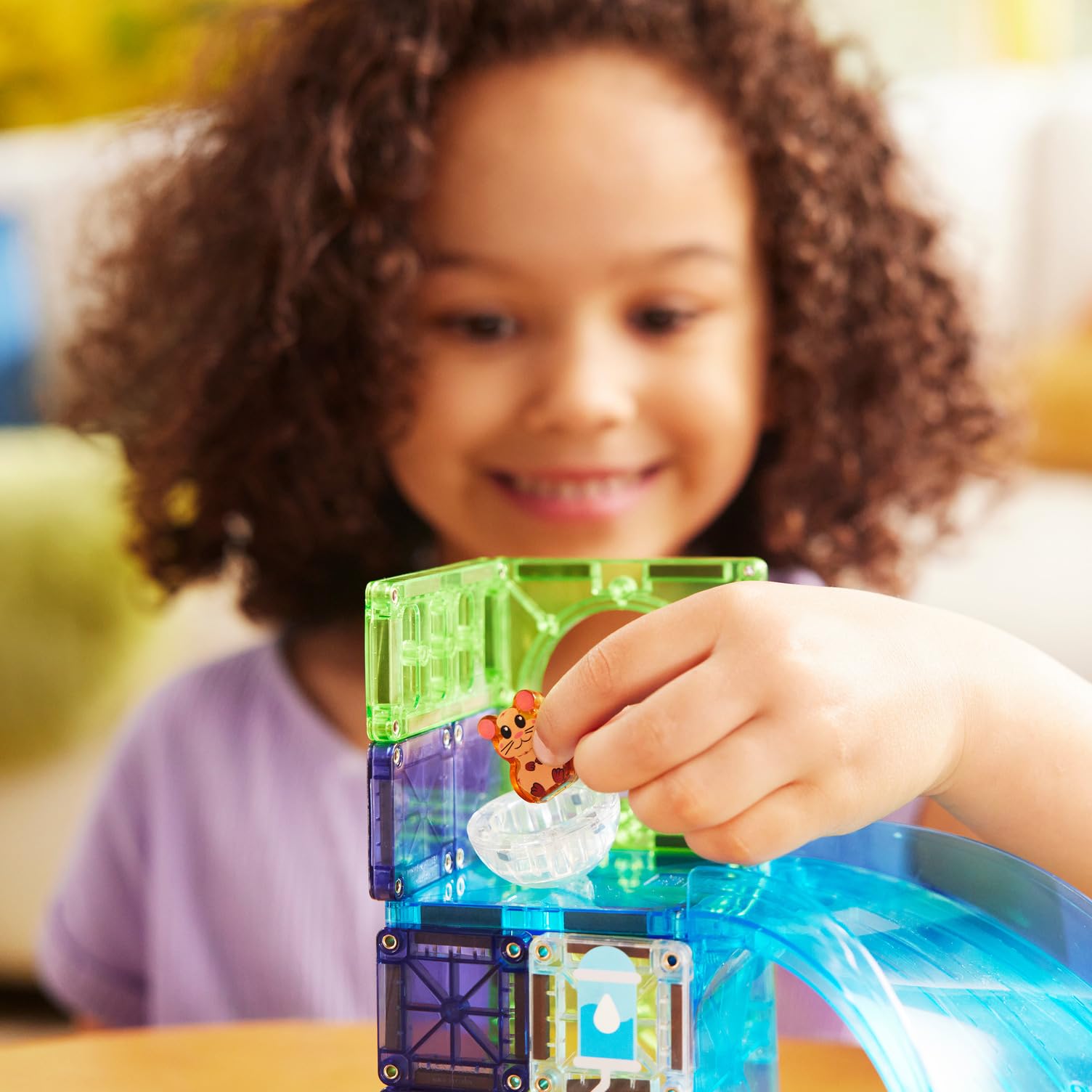 MAGNA-TILES® Hamster Ball 13-Piece Magnetic Construction Set - Rolling Play & Build for Ages 3+ 5