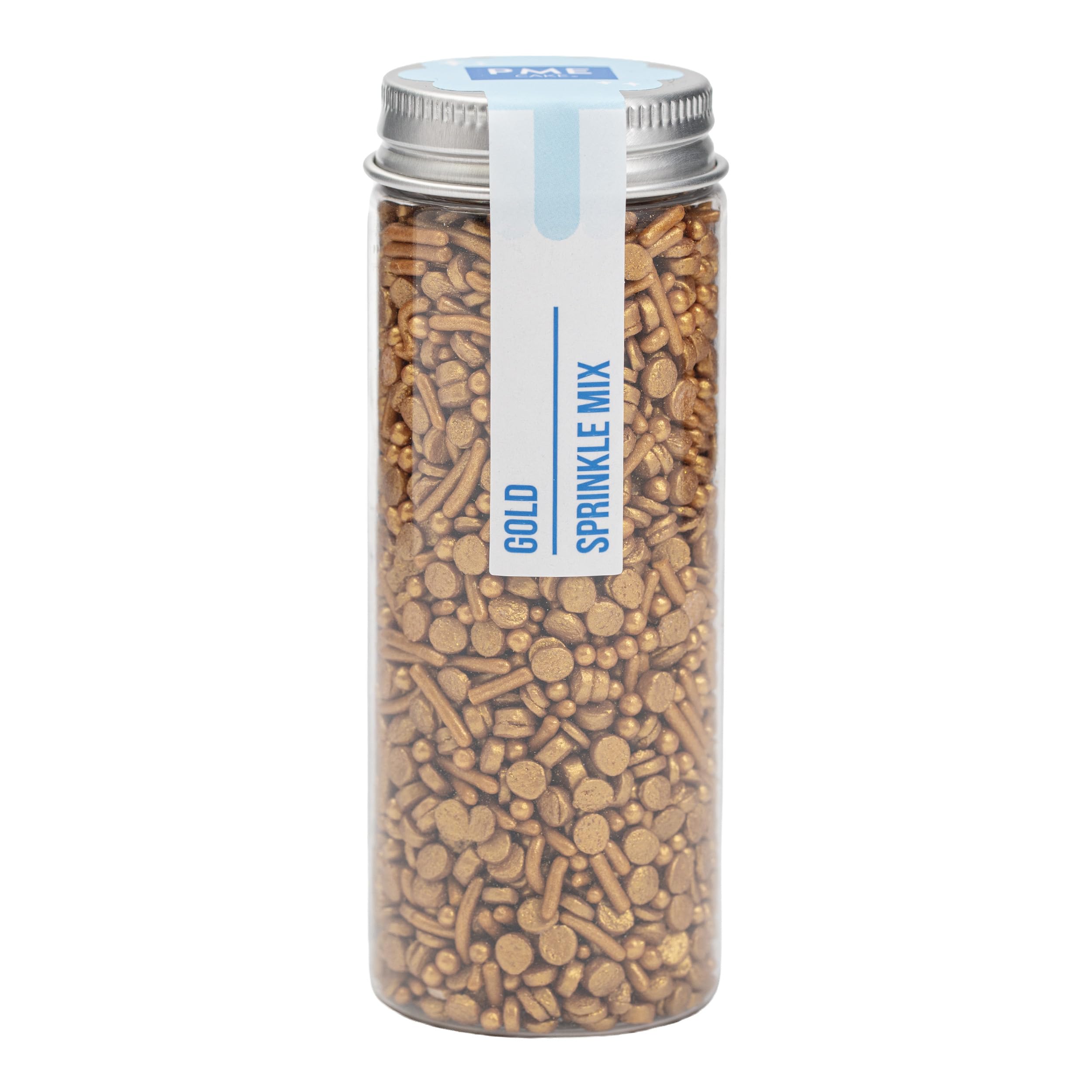 PME Cake Sprinkle Mix - Gold | Blend of Strands, Beads & Confetti | 76g