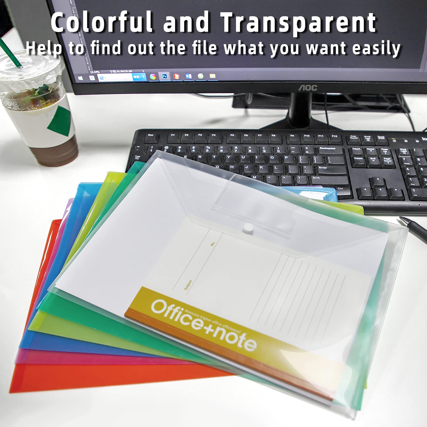 GoodtoU A4 Plastic Popper File Folders - 6 Pack | Waterproof | Holds 150 Sheets 7