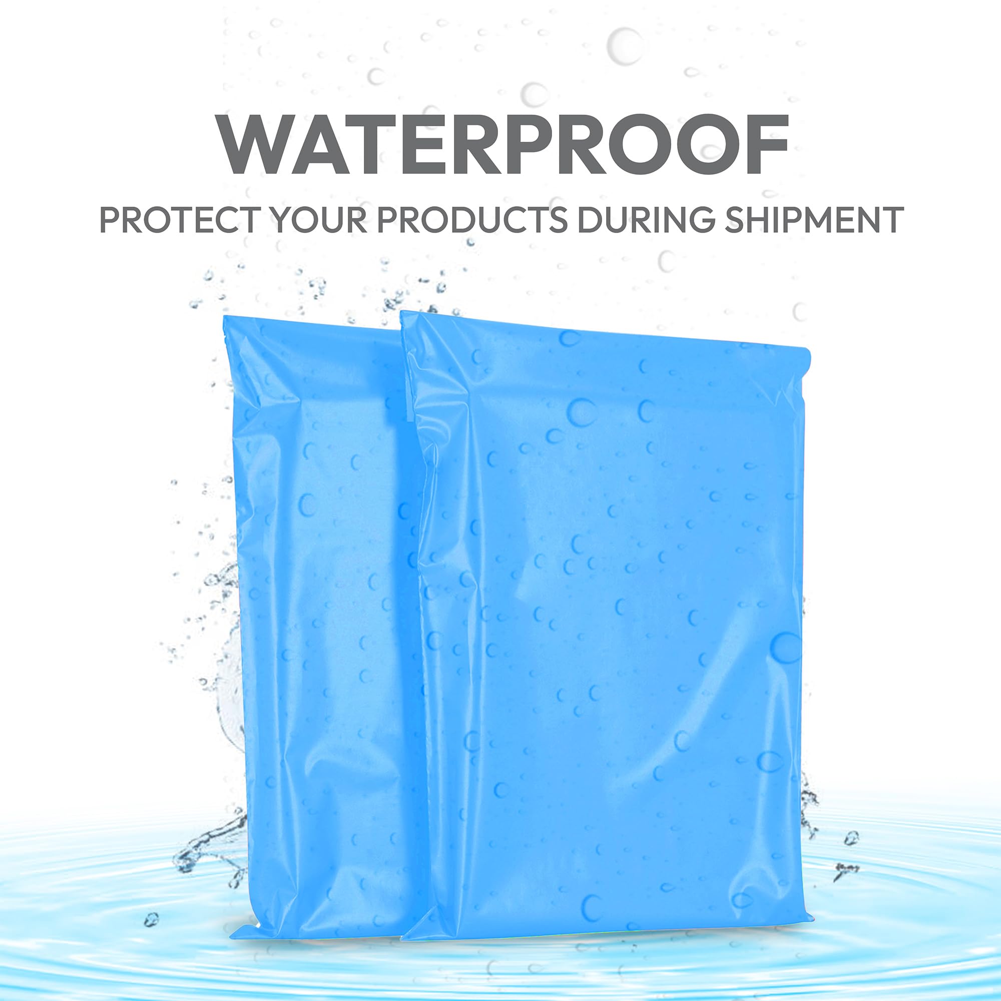 delka Polyethylene Padded Envelope Mailers - 60 Pack Blue Self-Seal | Water-Resistant 8