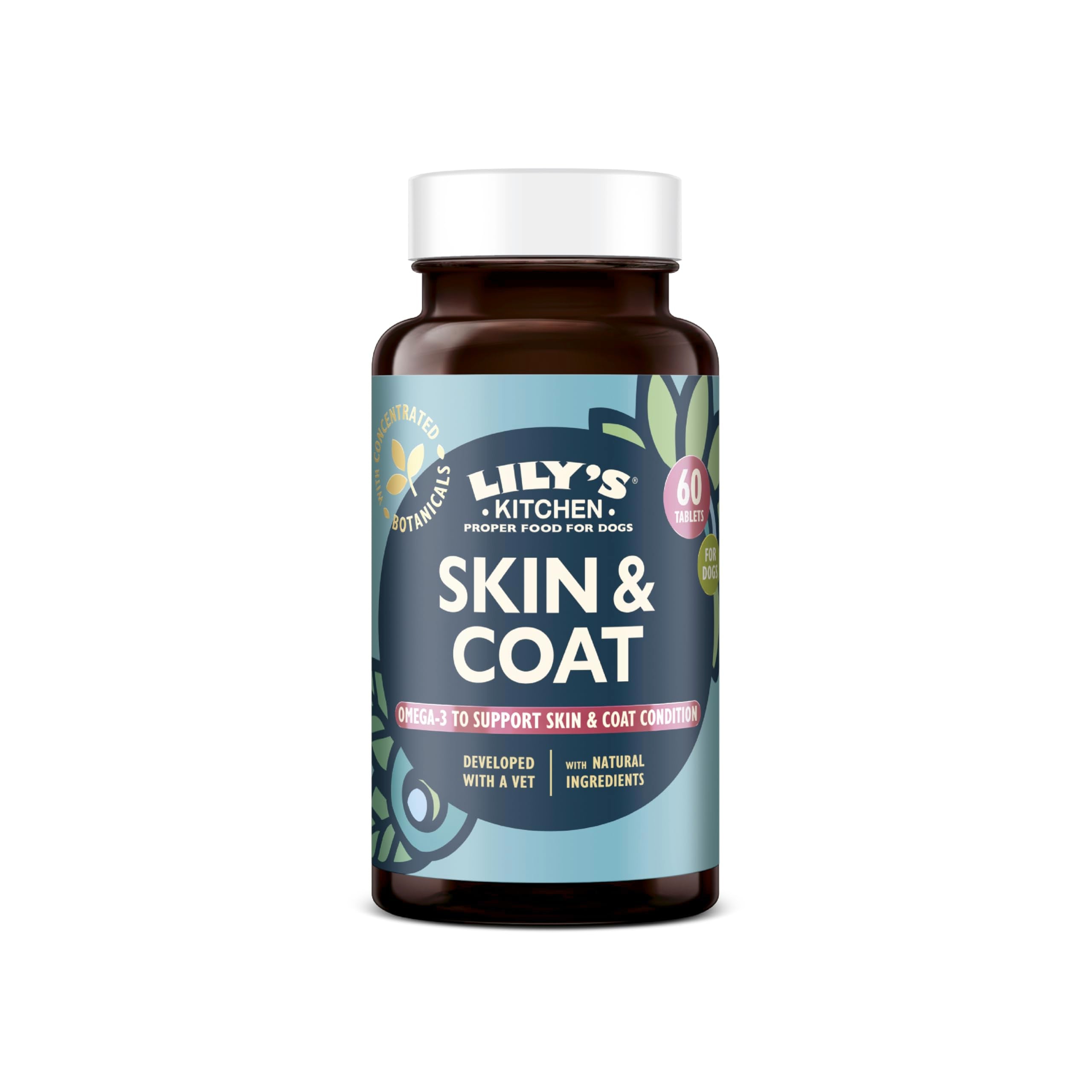 Lily's Kitchen Skin & Coat Support Supplements for Adult & Senior Dogs | 60 Tablets 1