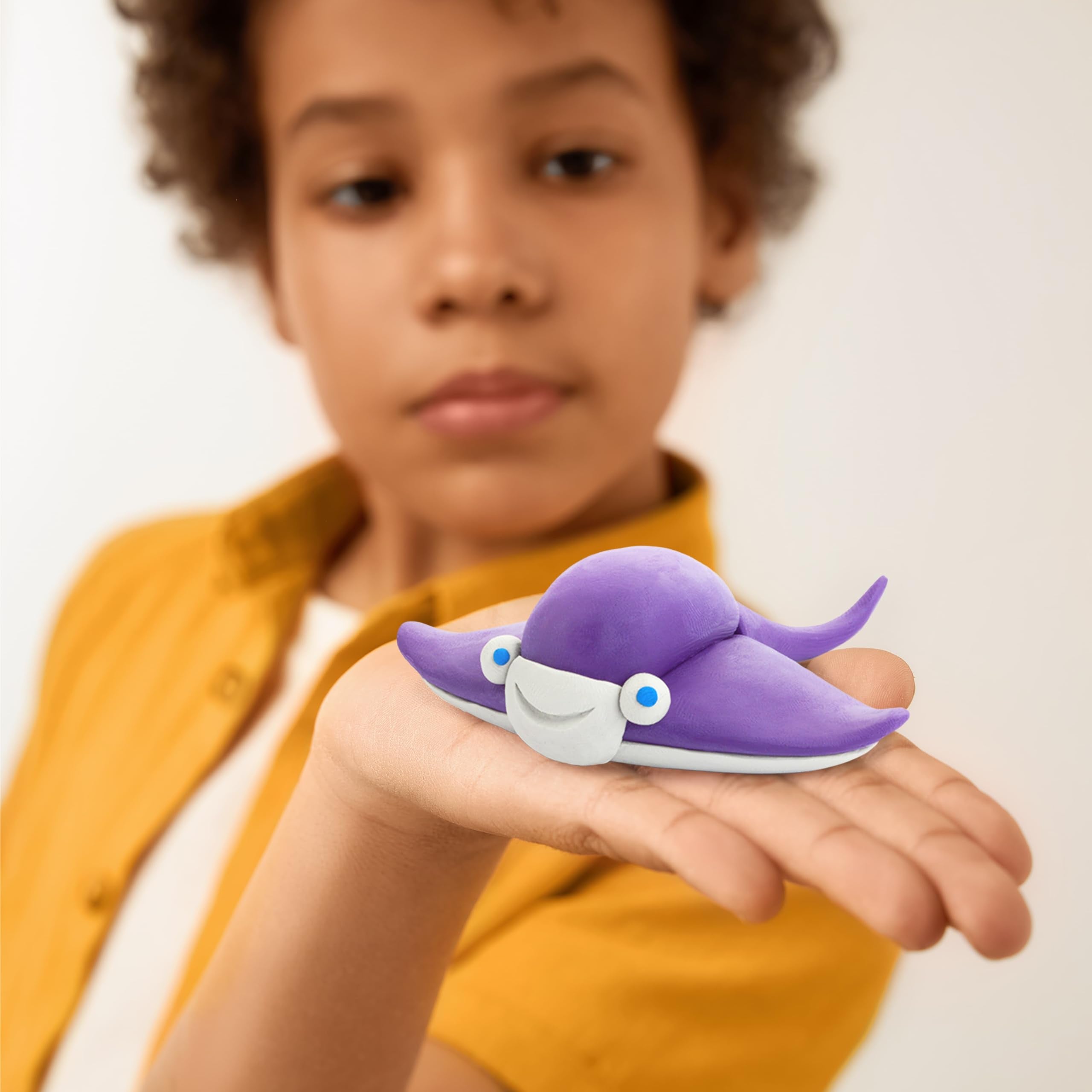 HEY CLAY Ocean Set: Shark, Octopus, Stingray Modeling Clay Kit | Air Dry | Interactive App 7
