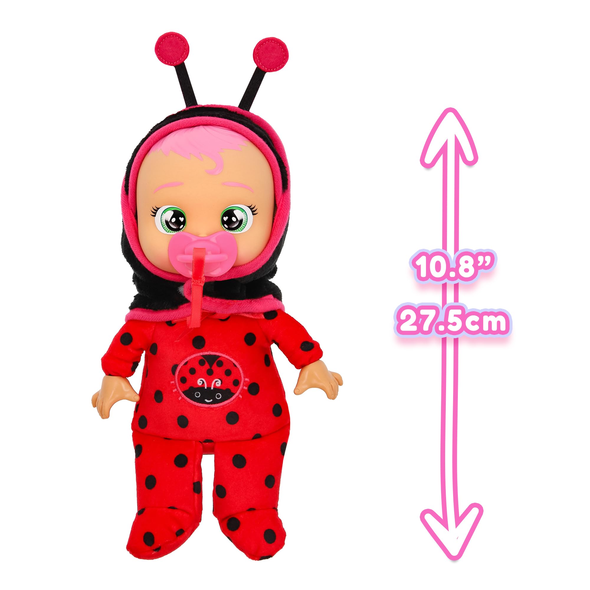 IMC TOYS CRY BABIES Lady Tiny Cuddles Plush Doll | Cries Real Tears | Ages 3+ 4