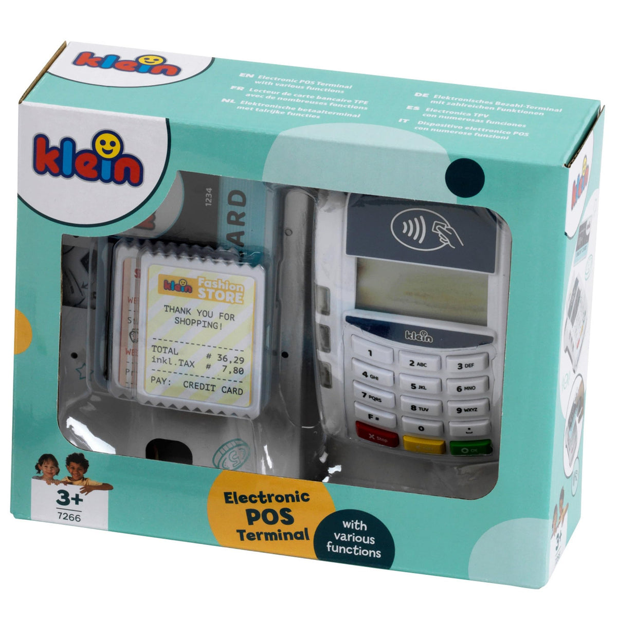 Theo Klein 7266 Pay Terminal with Light & Sound - Toy Cash Register Accessory, 3+ Years
