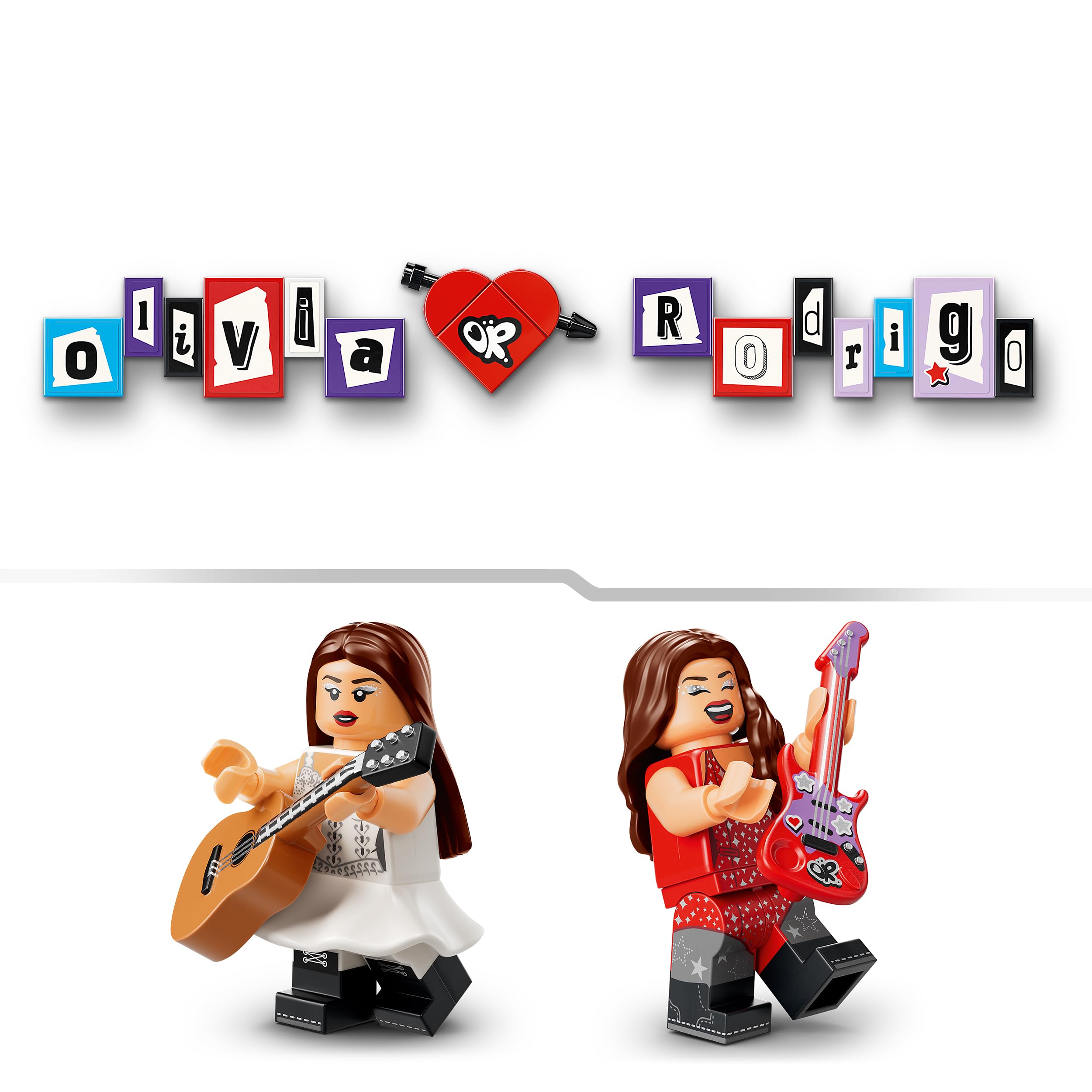 LEGO Editions Olivia Rodrigo's Dual Guitar Building Set - 2 Minifigures | Ages 14+ 4