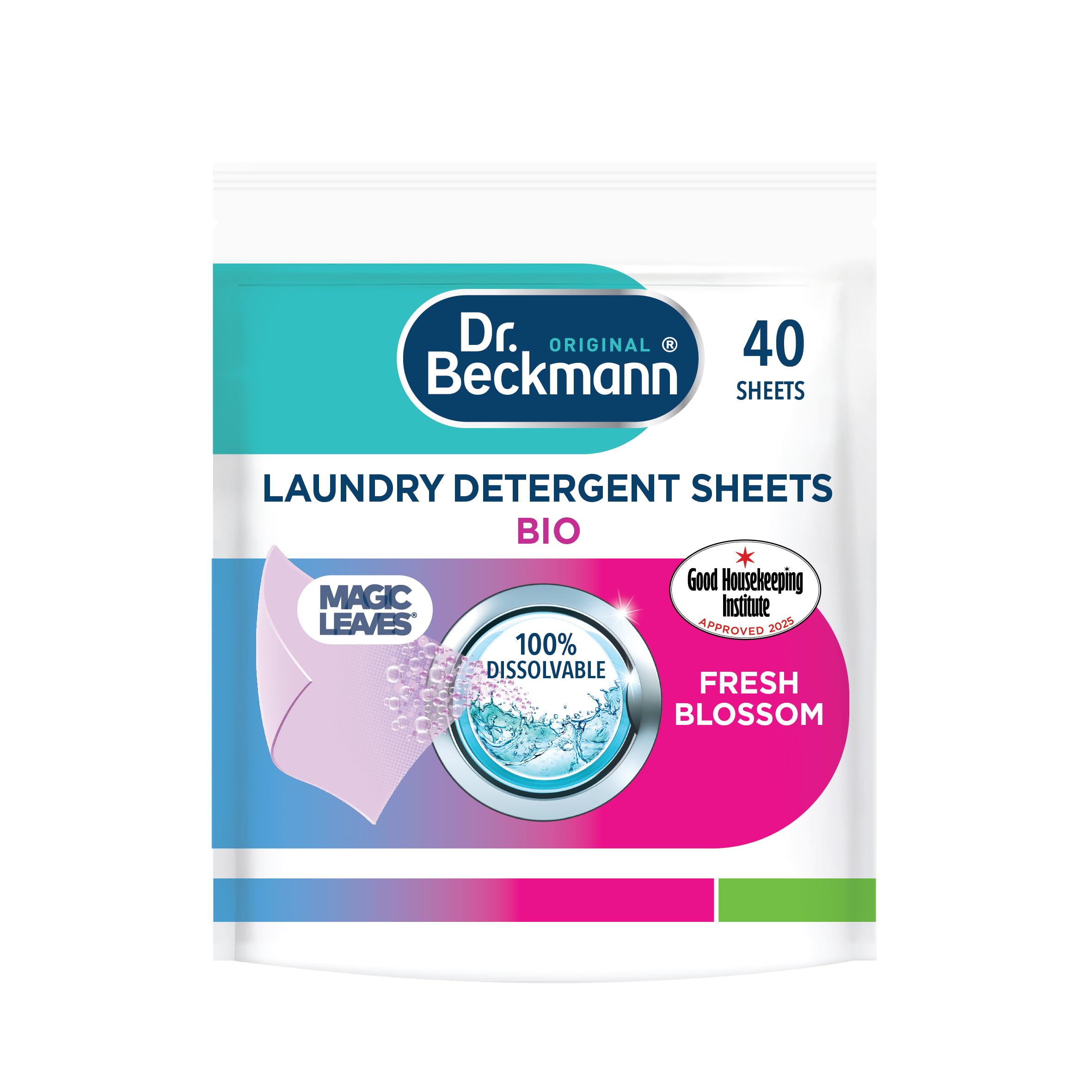 Dr. Beckmann MAGIC LEAVES BIO Laundry Detergent Sheets | Deep Clean & Revived Colours | Pack of 1