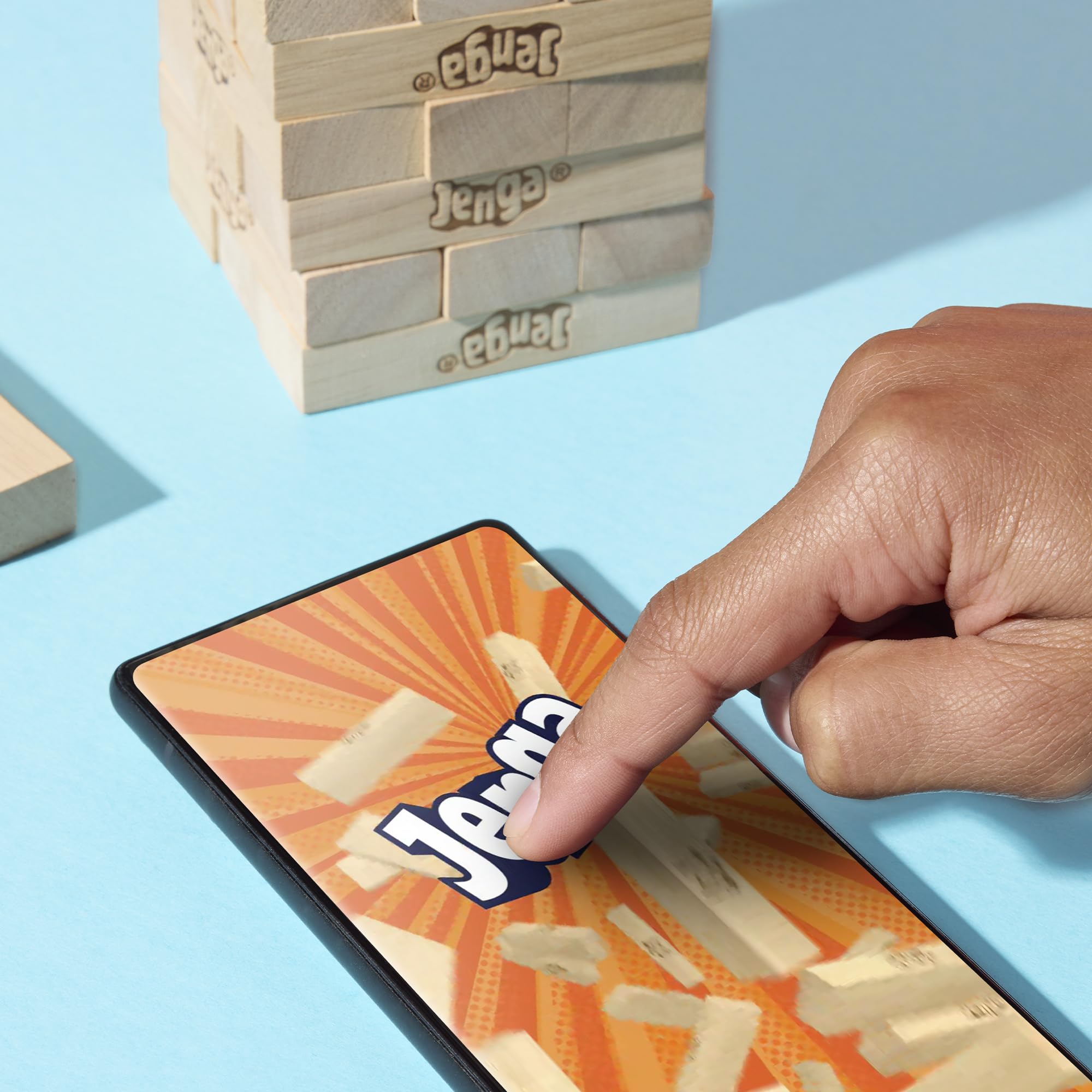 Hasbro Gaming Jenga Game with Digital Die | 54 Wood Blocks | Ages 6+ 3