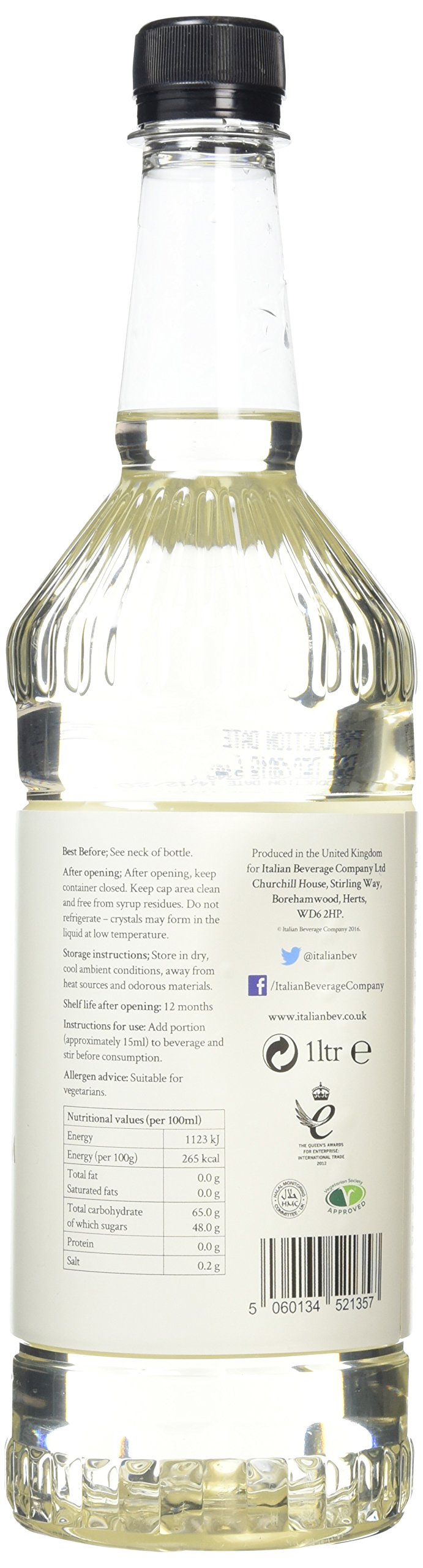 Simply Irish Cream Syrup - Vegan, Nut Free, Alcohol-Free Flavoured Syrup for Coffee, Hot Chocolate & Baking