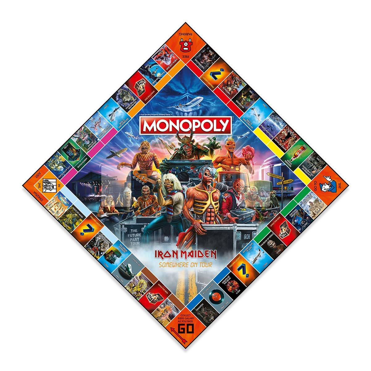 Winning Moves Iron Maiden Monopoly Board Game - Strategy, 2-6 Players, Ages 18+, 60+ Min Play Time