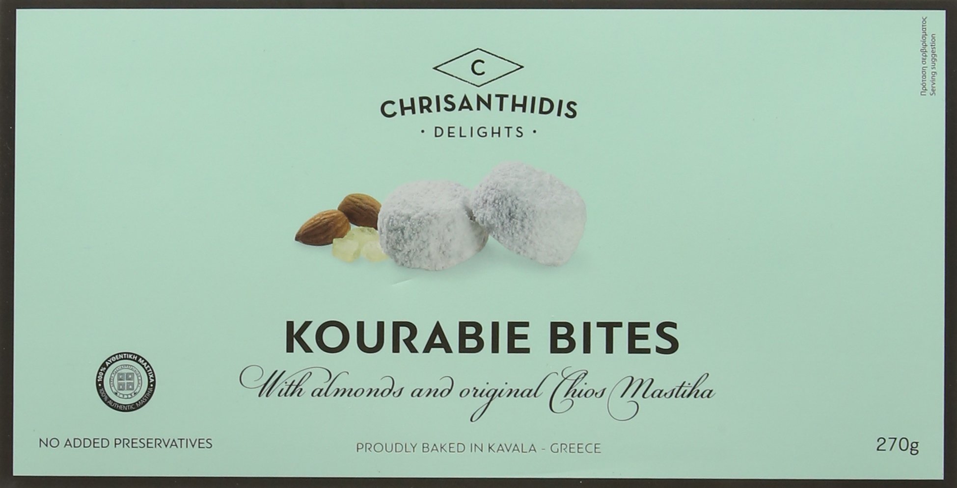 Chrisanthidis Delights Kourabie Bites - Almond & Chios Mastiha Shortbread | 270g 1