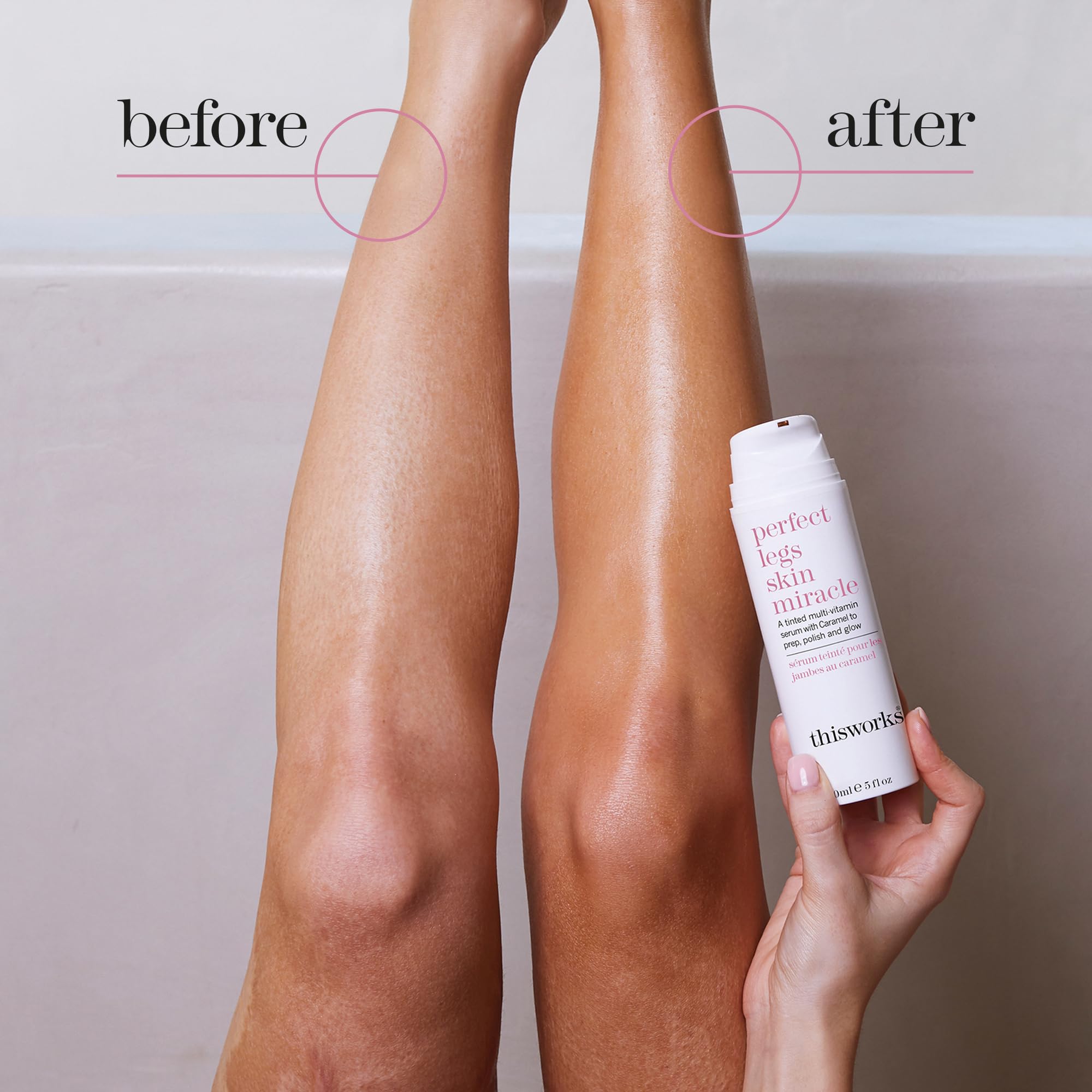 THISWORKS Perfect Legs Skin Miracle - 150 ml | Instant Glow | Wash-Off Tinted Serum