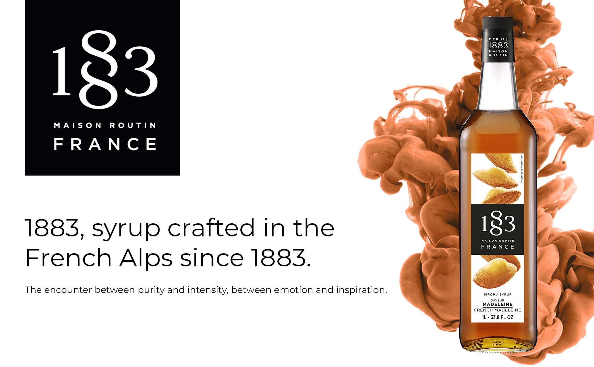 1883 MAISON ROUTIN French Madeleine Syrup - 1L Bottle | Vegan Friendly | Natural Cane Sugar 2