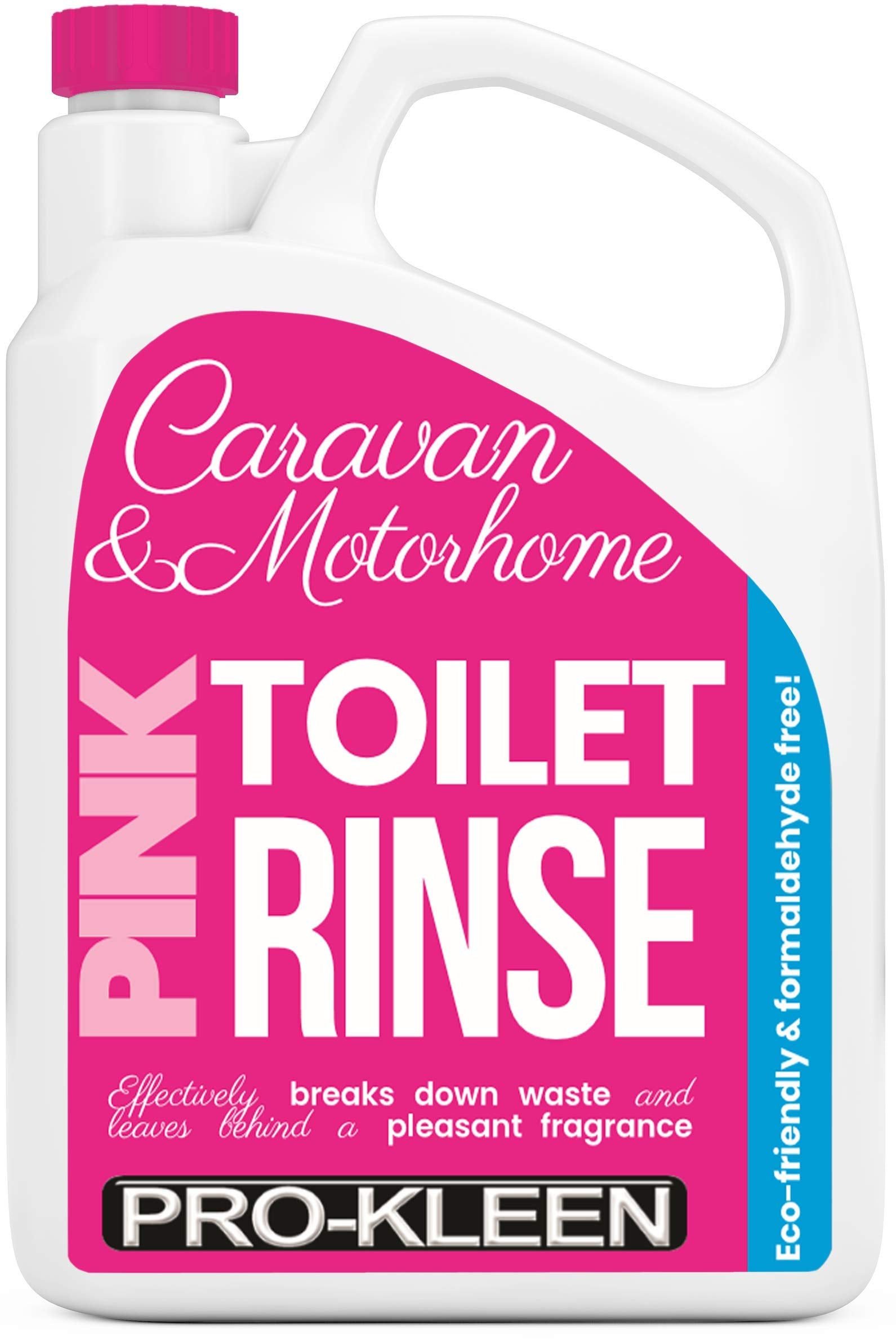 Pro-Kleen Pink Toilet Chemical Rinse Solution Fluid Cleaner - 2L Concentrated Formula for Caravan & Motorhome