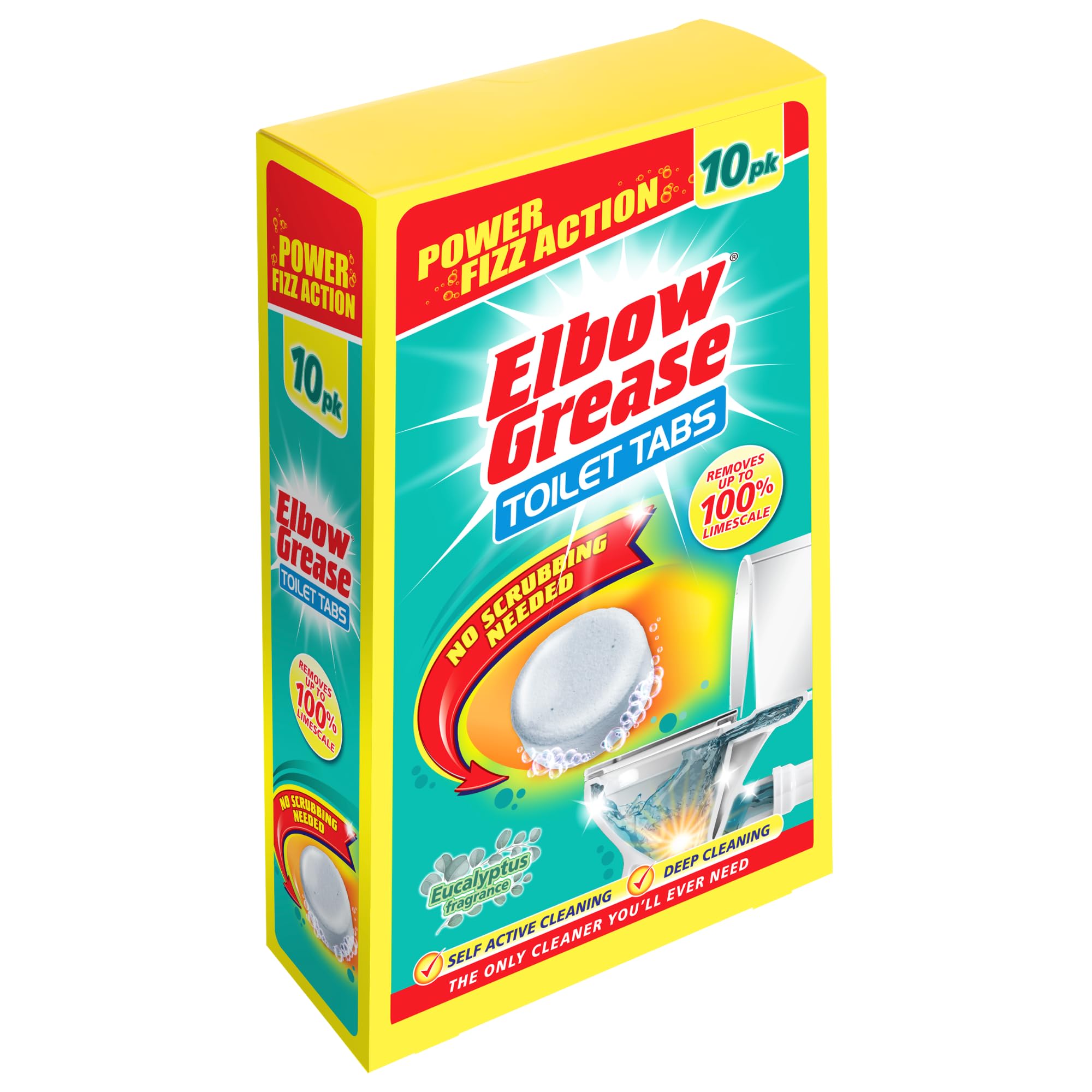 Elbow Grease Toilet Cleaner Tabs - Eucalyptus Scent | 10 Count