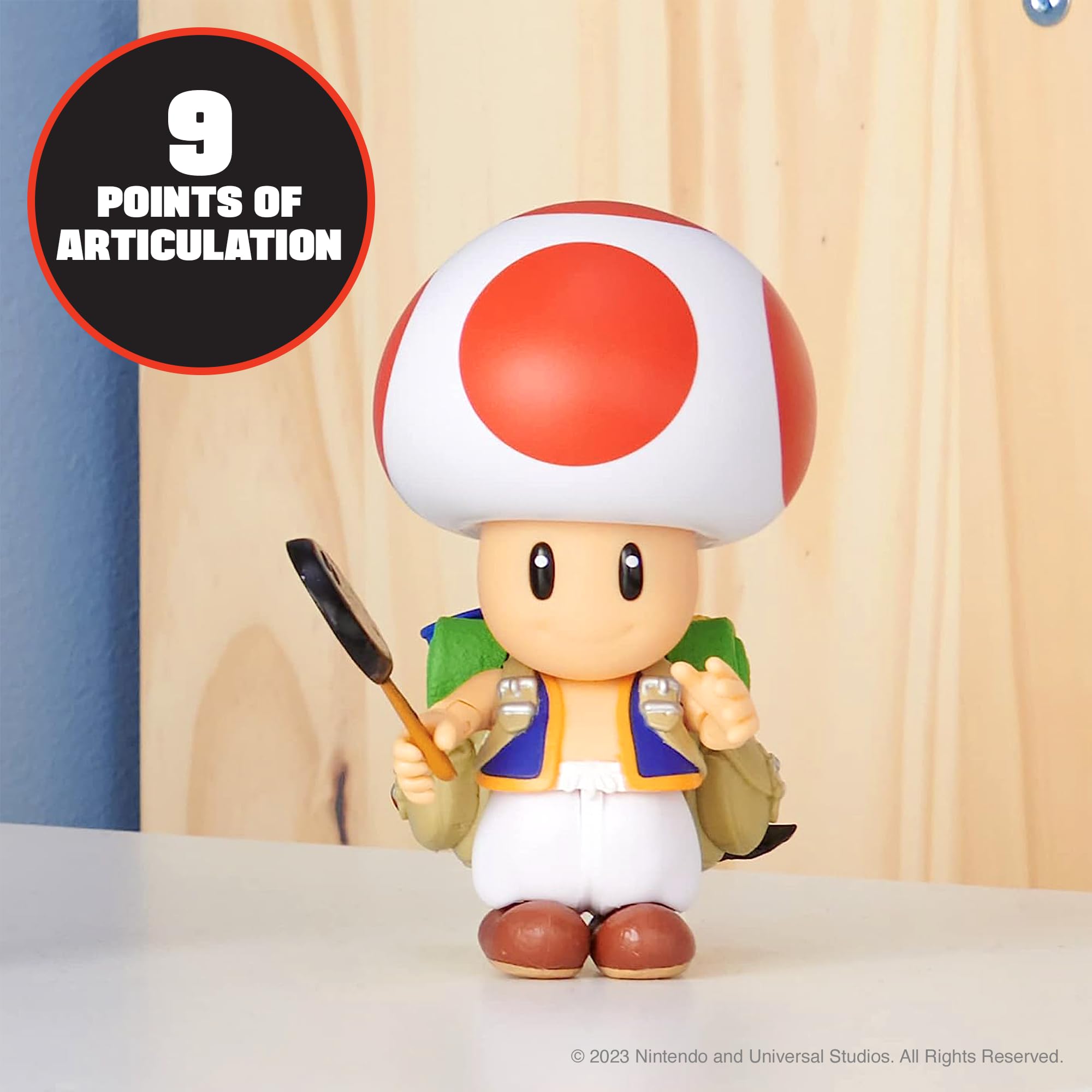 Super Mario Bros. Movie - 5" Toad Action Figure with Frying Pan Accessory 11