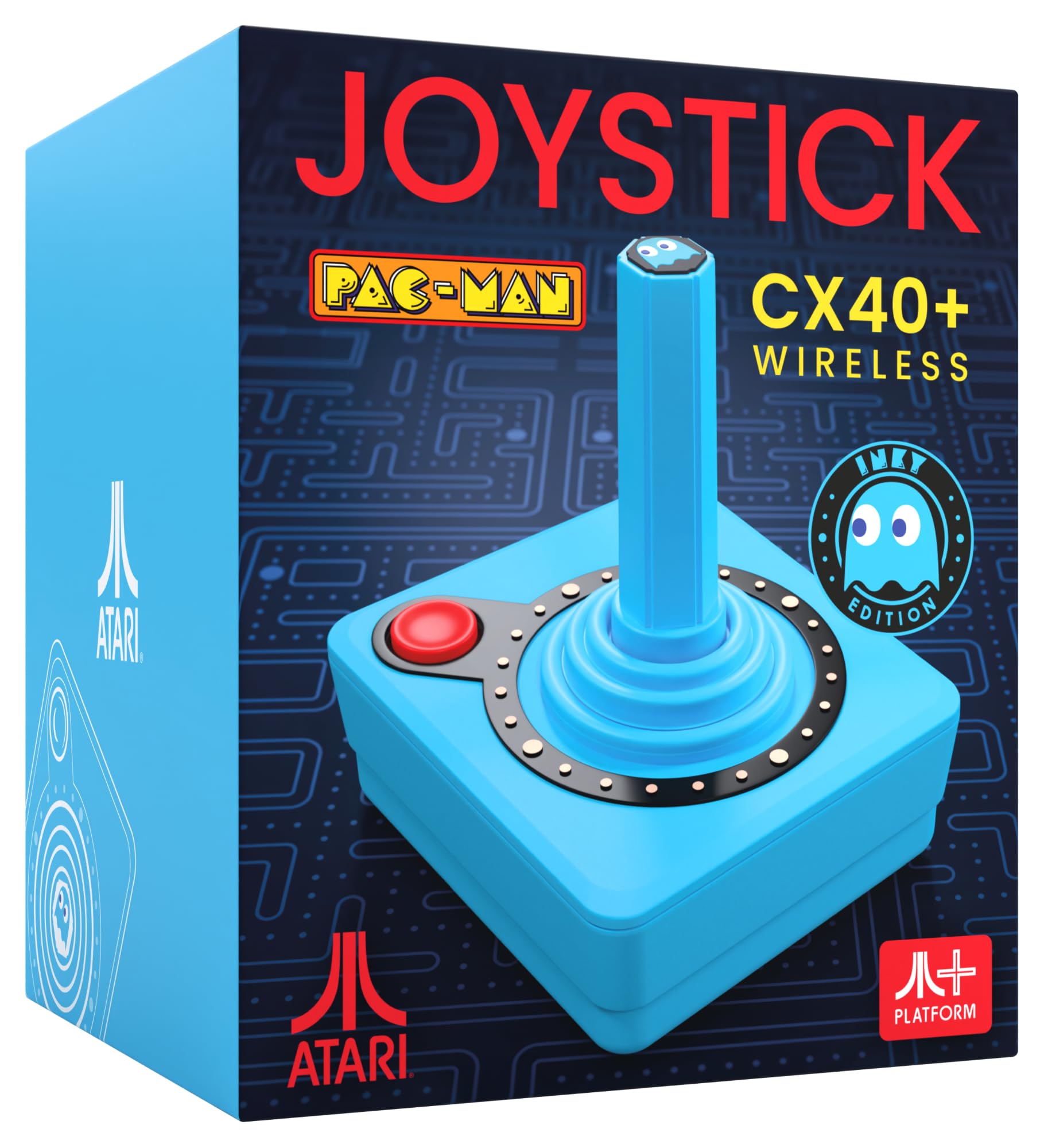 Pac-Man Edition Atari CX40+ Wireless Joystick - Blue