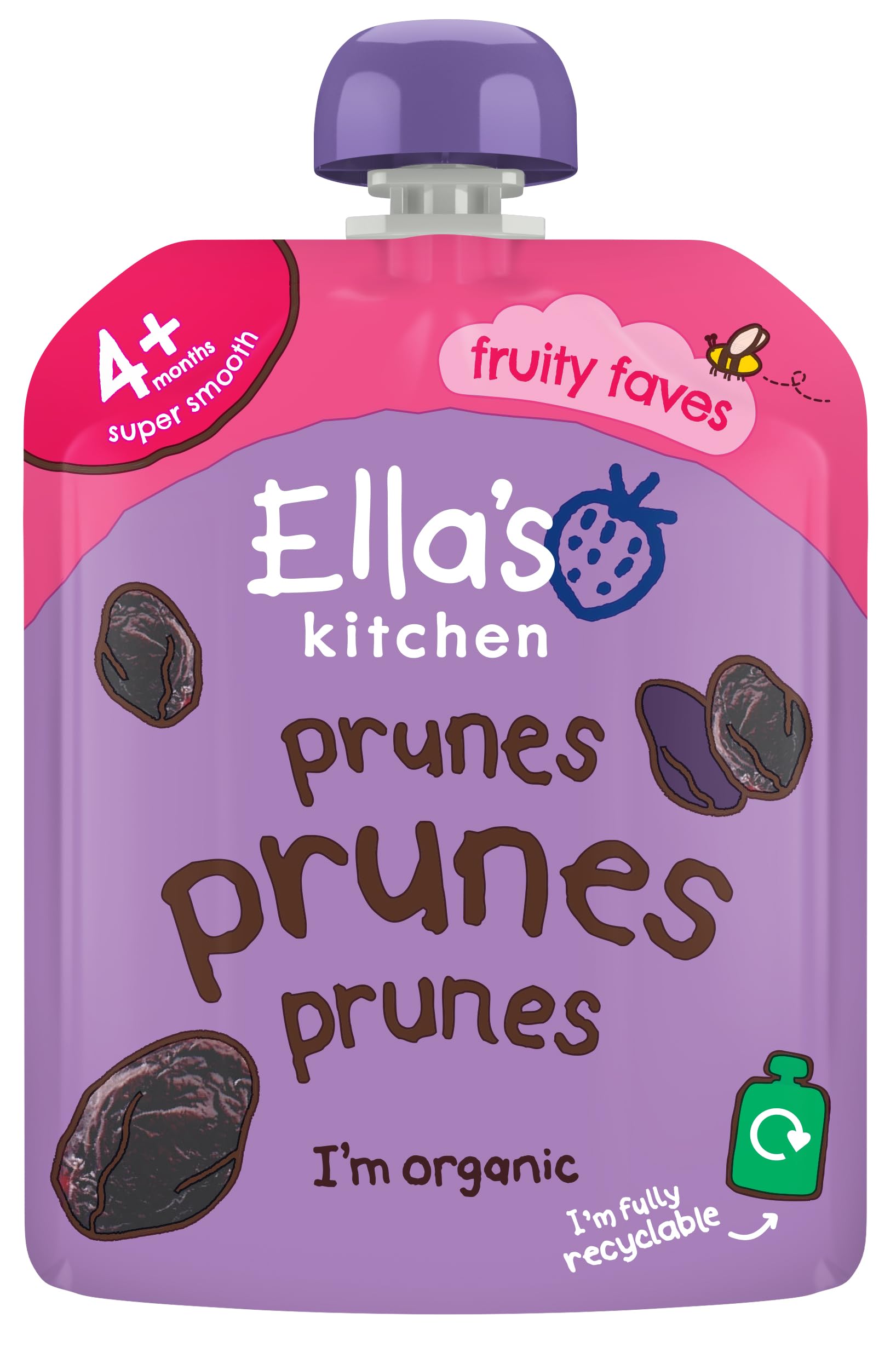 Ella's Kitchen Organic Prunes Fruit Pot - 100% Pureed Fruit | From 4 Months | 70g 1