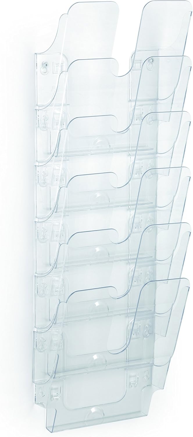 Durable FLEXIPLUS 6 A4 Portrait Literature Holder | Transparent | Wall Mounted D