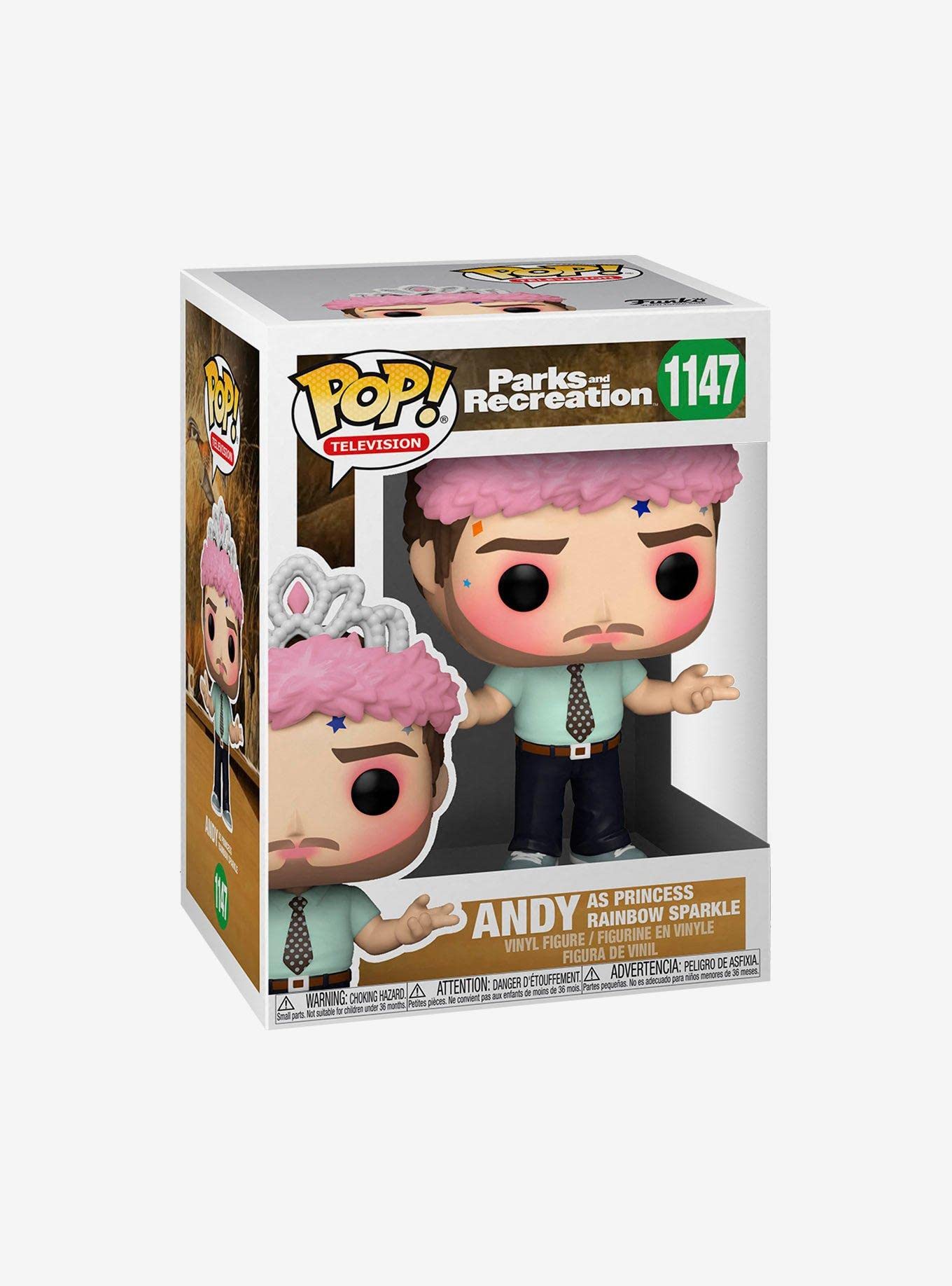 Funko Pop! TV: Parks and Recreation - Andy Dwyer as Princess Rainbow Sparkle Vinyl Figure 2