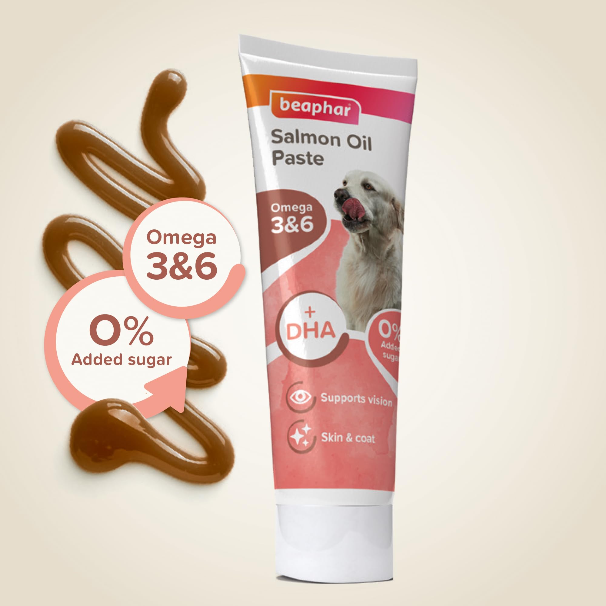 Beaphar Salmon Oil Paste for Dogs - Supports Glossy Coat & Healthy Vision | 100g Paste 4