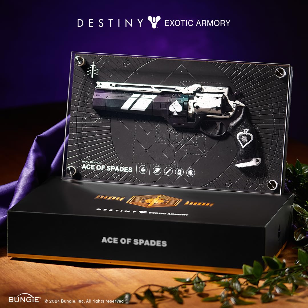 Destiny - Numskull Ace of Spades Exotic Weapon Figure 12x6 in Premium Collectible Statue - Official Bungie Licensed Replica