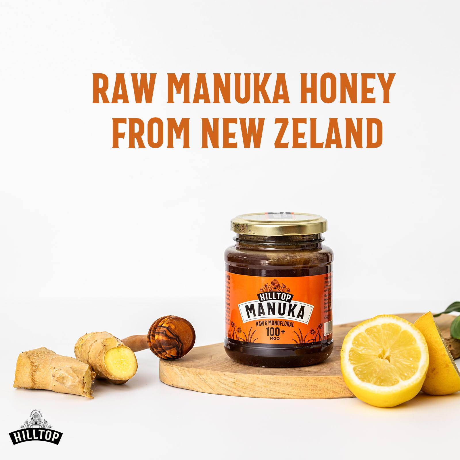 Hilltop Honey Manuka Honey MGO 100+ - Pure New Zealand Monofloral Honey | 454g 2