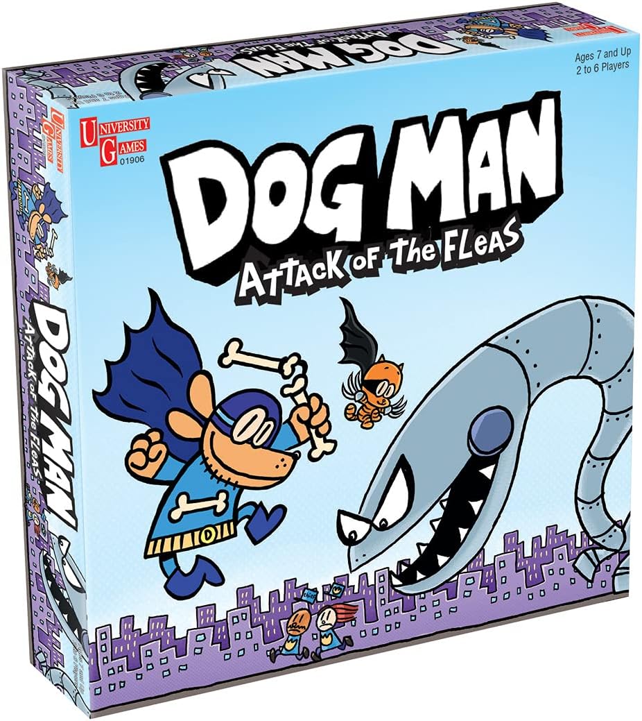 University Games Dog Man Attack of the Fleas Board Game for 2-6 Players | Model 07010