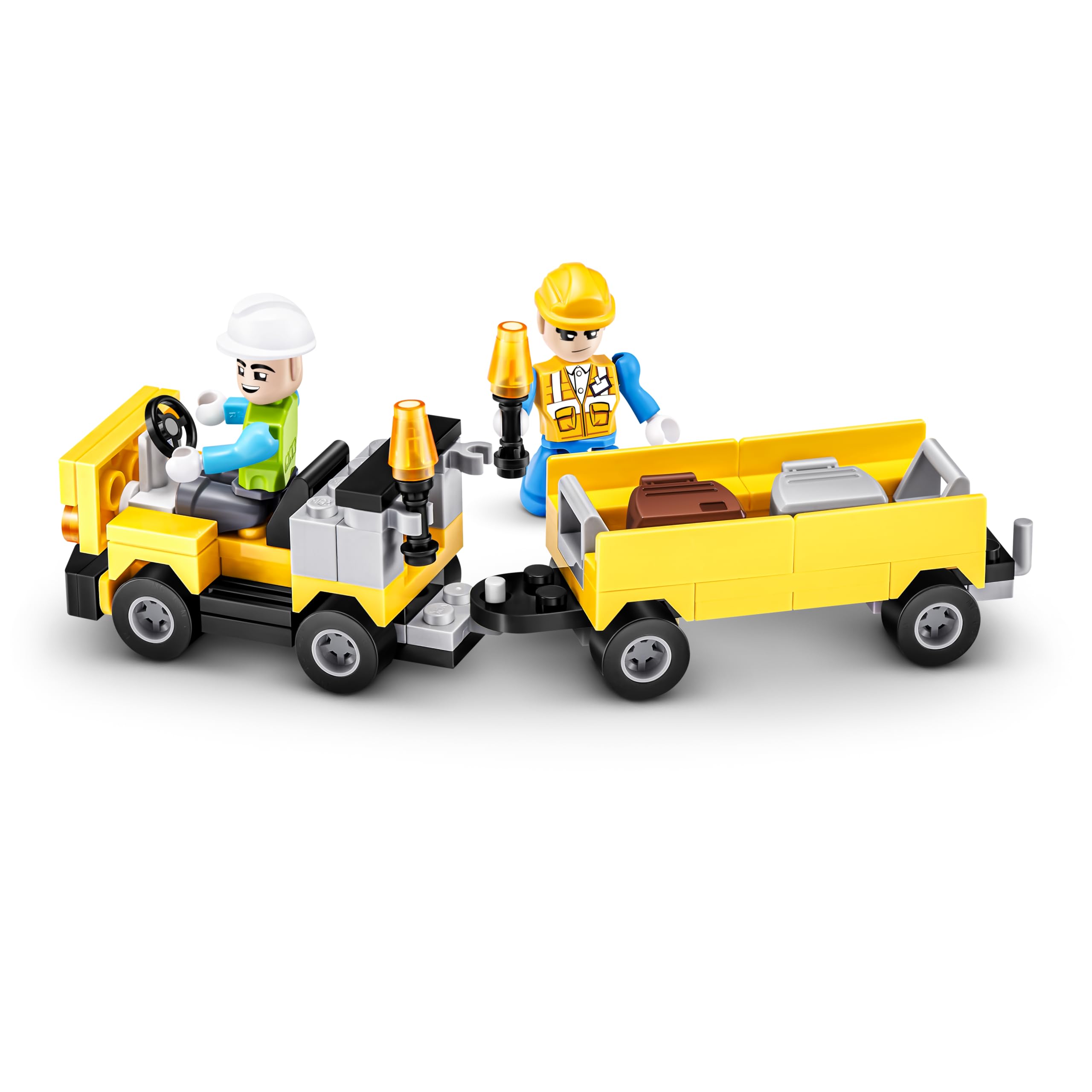 MAX Adventure Airport Playset - 793-Piece Building Bricks Set with 3 Vehicles & 6 Figures for Kids 6+ 3