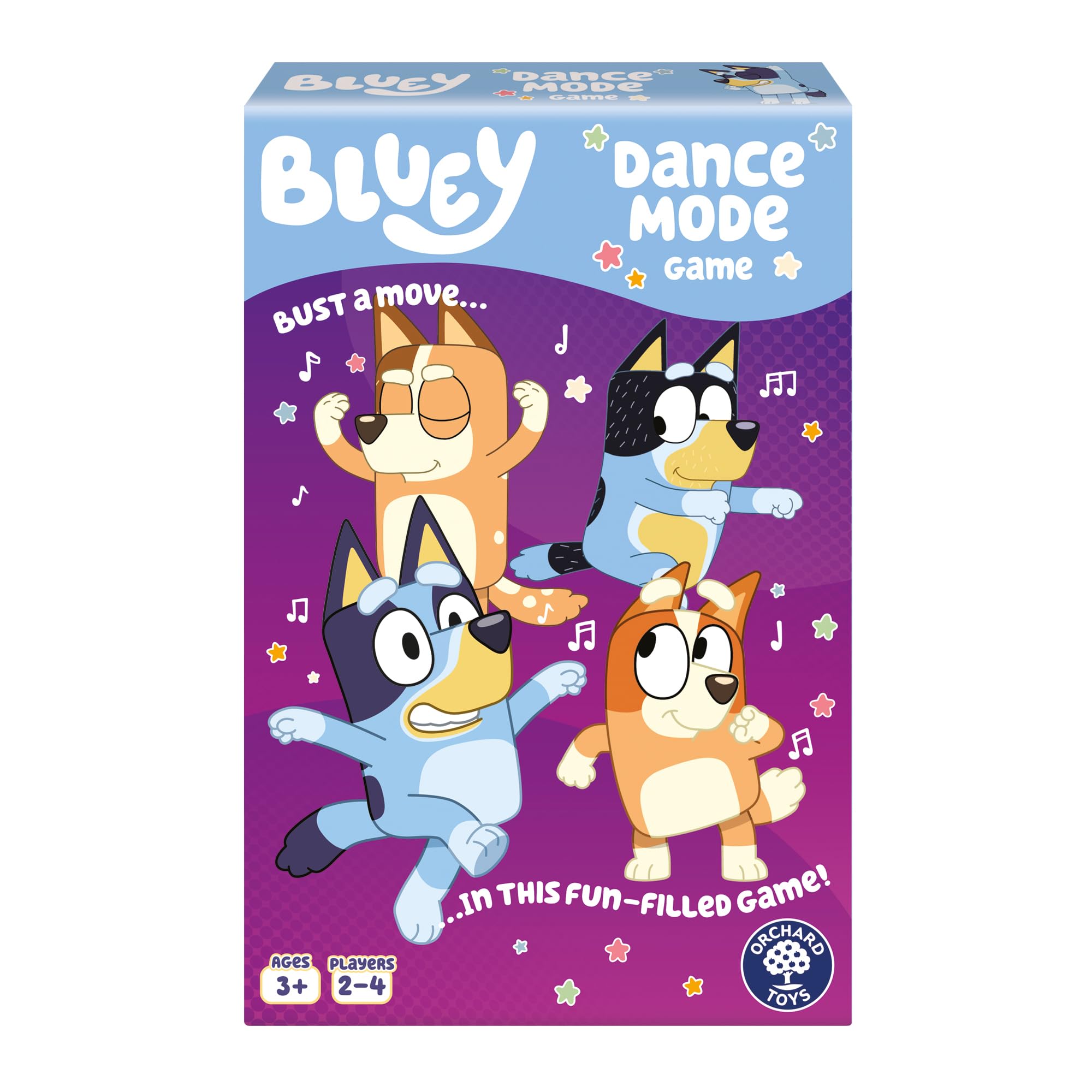 Orchard Toys Bluey Dance Mode Game | Active Card Game for Ages 3+ | Includes 27 Cards & Spinner
