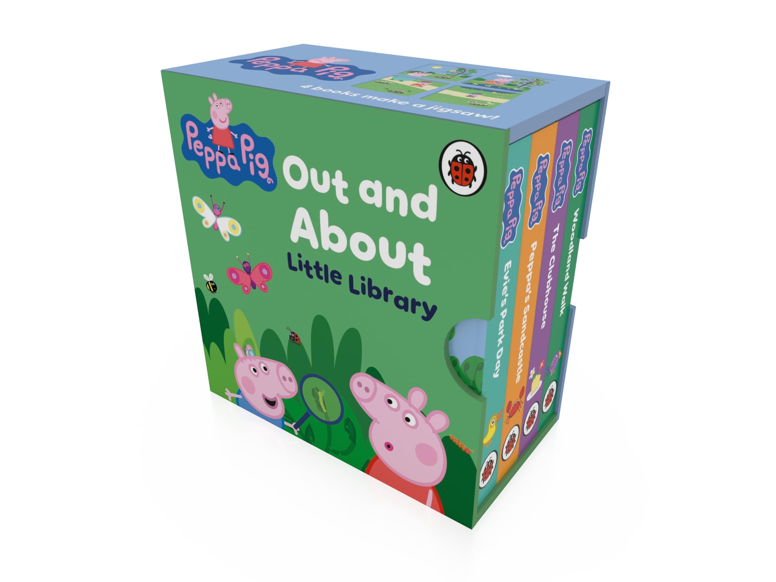 Peppa Pig Out and About Little Library Board Book - Ages 3-6