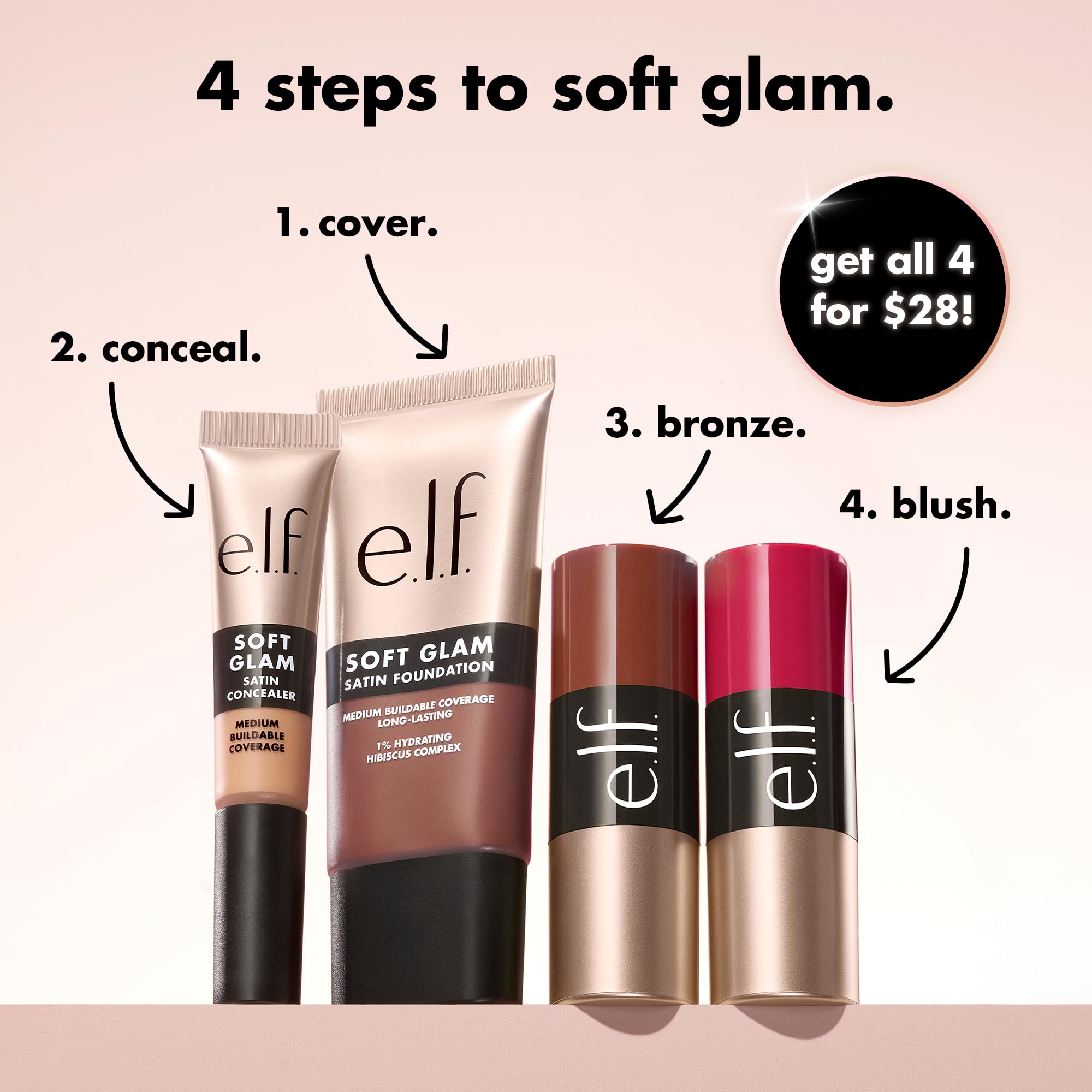 e.l.f. Soft Glam Cream Blush Stick - Gumball | Crayon Form | Natural Finish | 9g 6