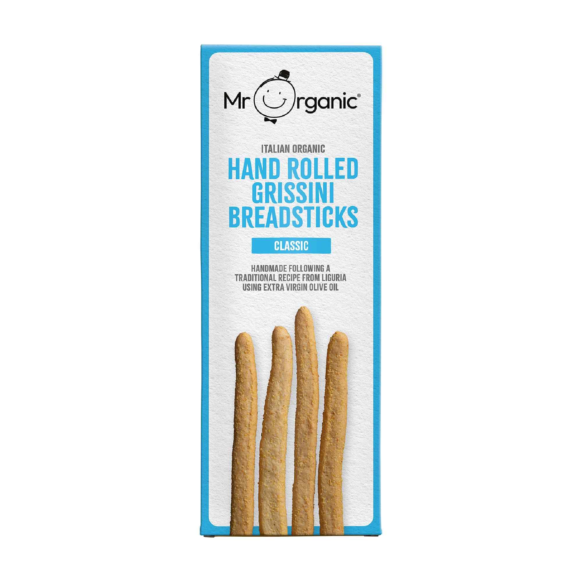 Mr Organic Classic Grissini Breadsticks - 150g, Hand-rolled in Italy 1