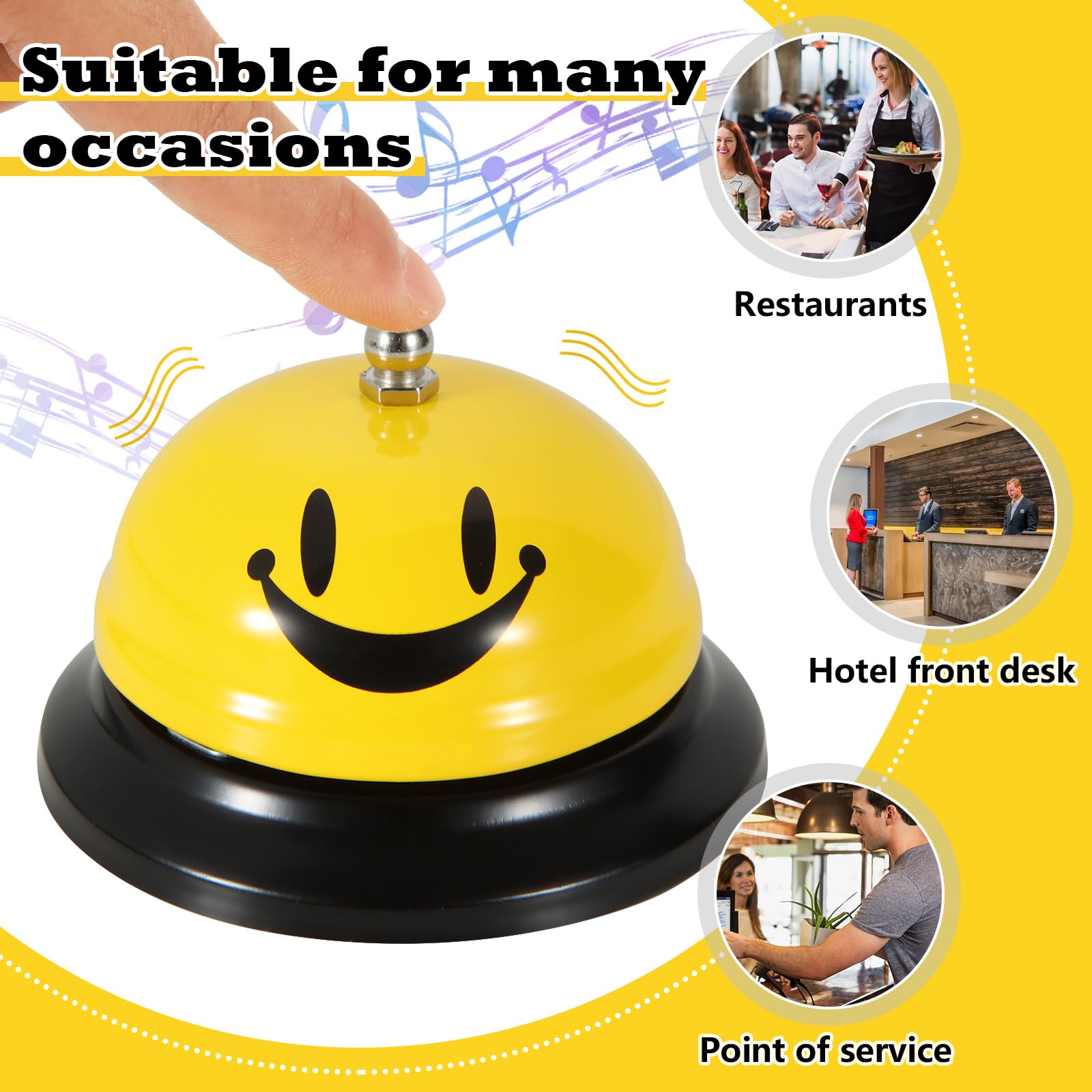 ASelected Counter Bell Service Bell - 2 Pack | 8.5cm Diameter | No Batteries Required 6