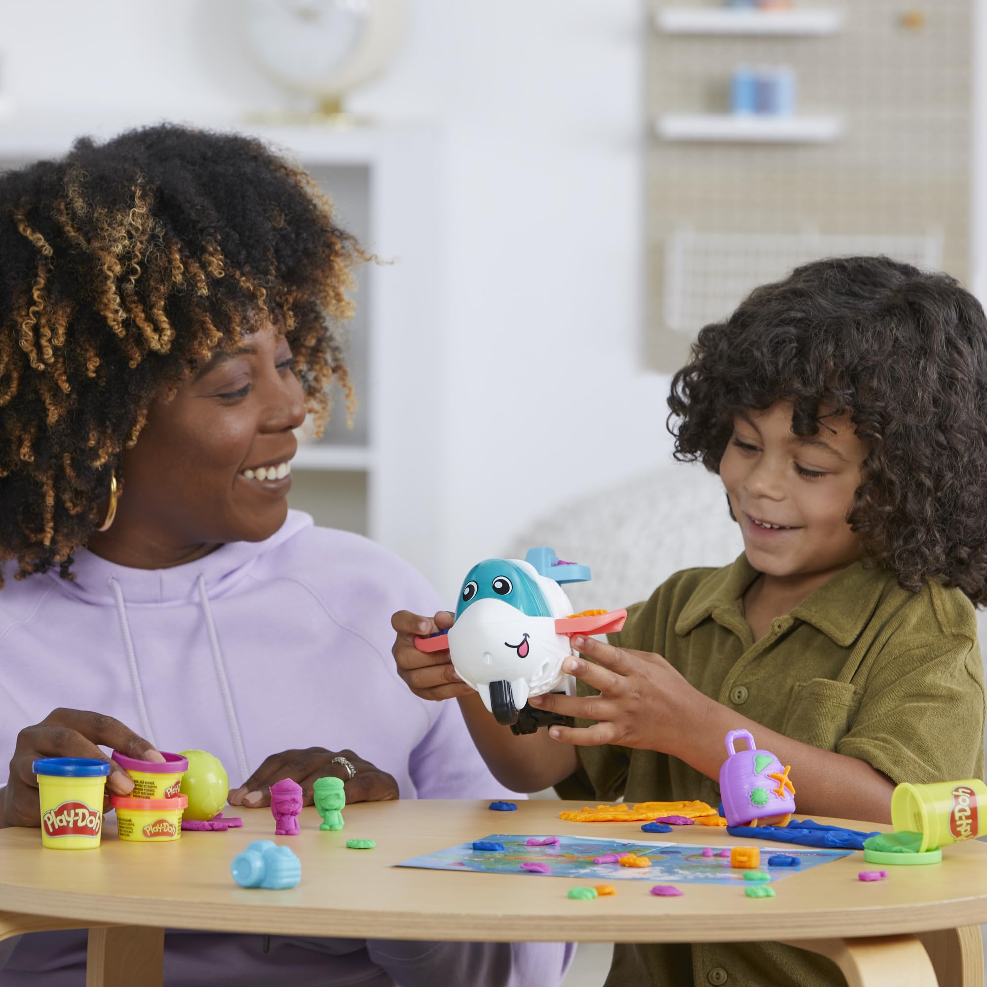 Play-Doh Airplane Explorer Starter Set - Travel Playset with Jet Toy, Map Playmat & 4 Tubs | Ages 3+ 7