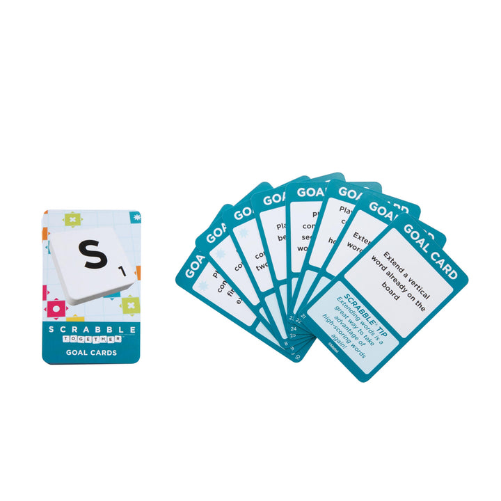 Mattel Games Scrabble Board Game with Two Ways to Play – Double-Sided Board & 50 Goal Cards – UK Version (HWD43)