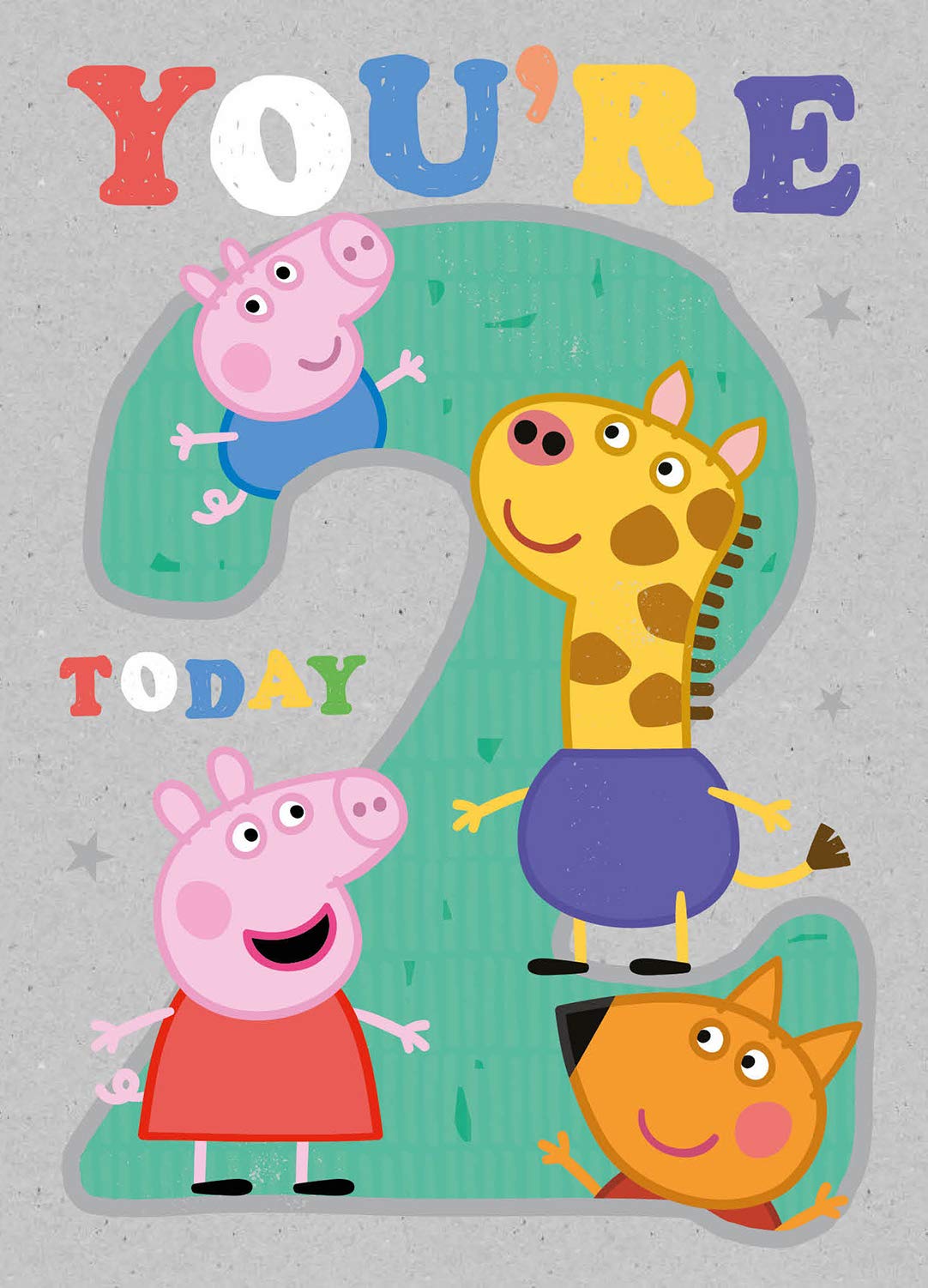 Danilo Promotions LTD Peppa Pig Age 2 Birthday Card | 22 x 15.8 cm 3