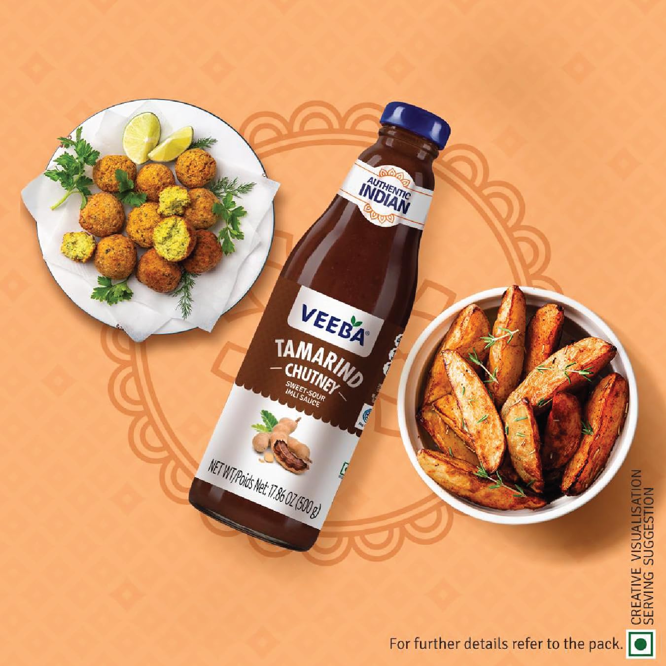 Veeba Tamarind Chutney - Sweet & Tangy Indian Flavor for Snacks | 500g 5